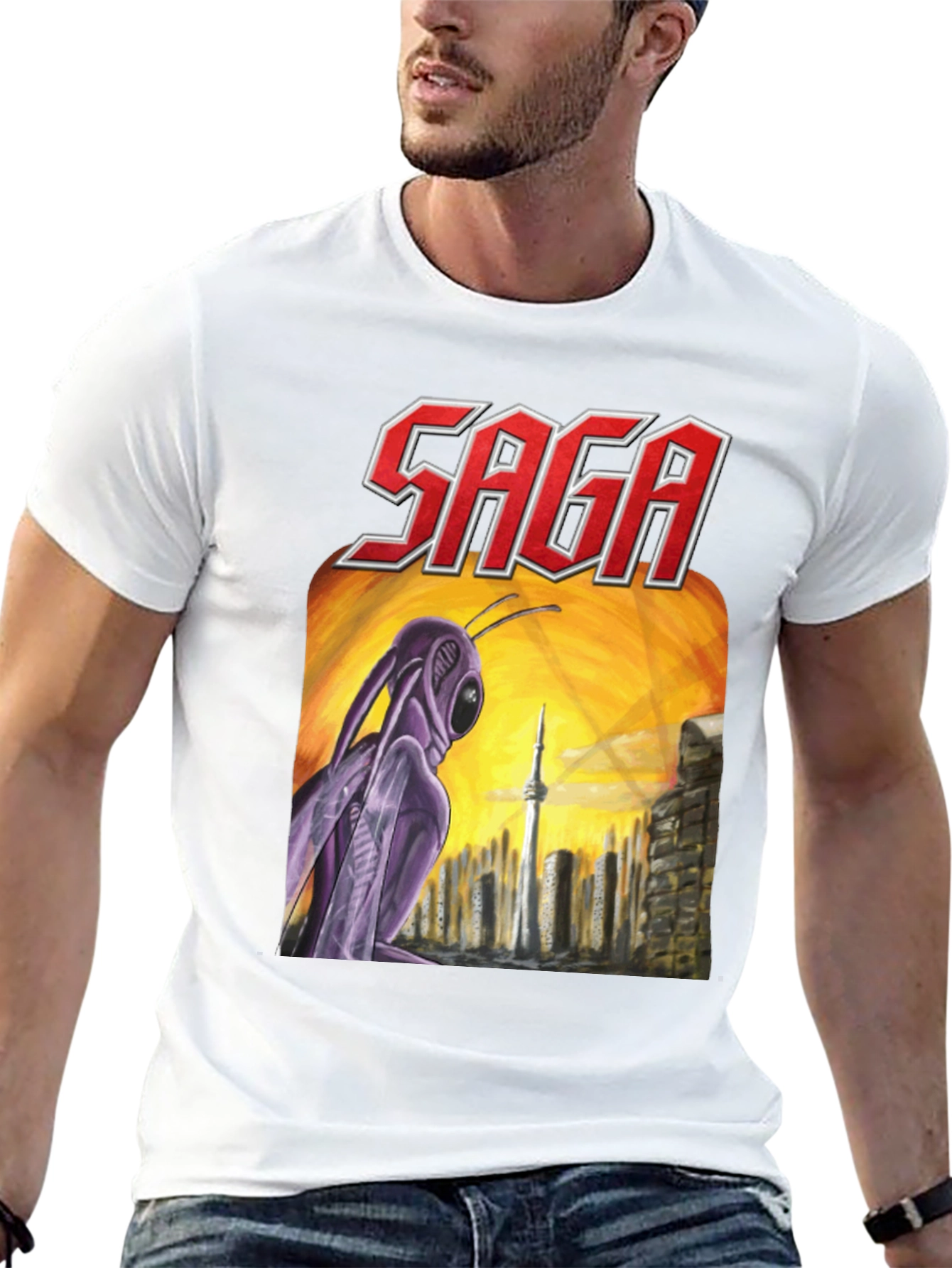 Saga Worlds Apart Album Cover T-Shirt