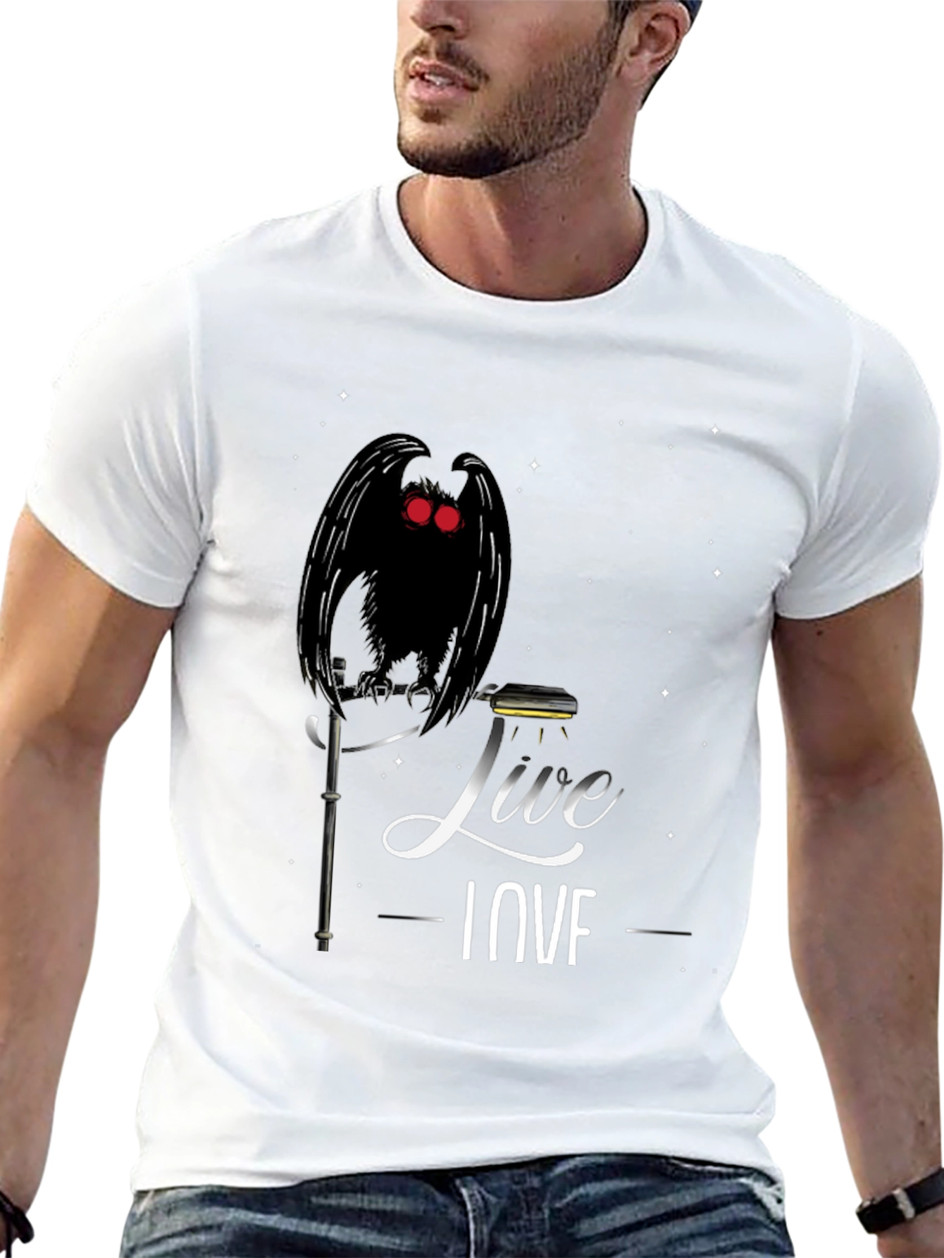 Mothman Live Love Graphic Tee