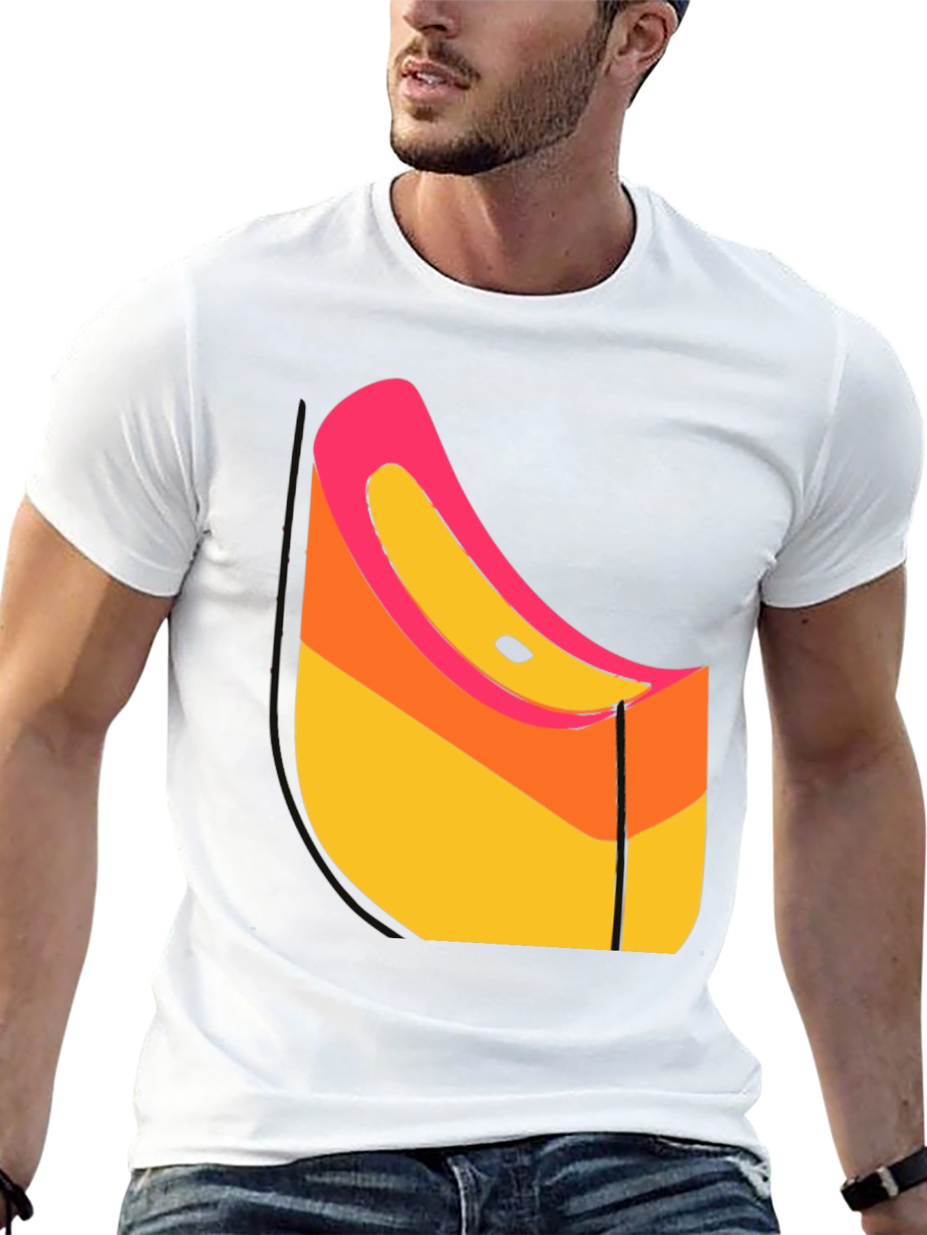 Abstract Graphic Black T-Shirt