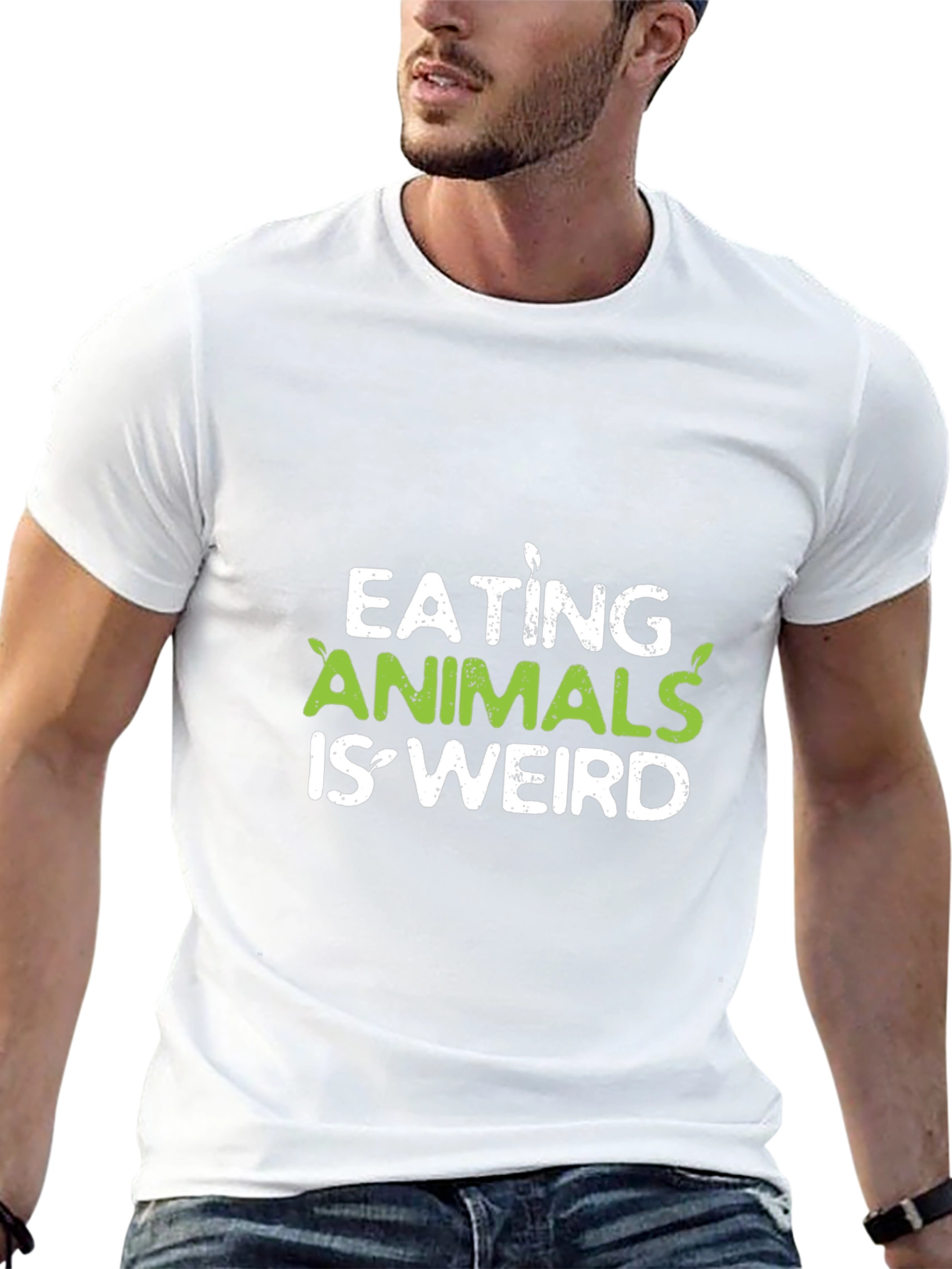 Vegan Slogan Tee - Eating Animals Is Weird