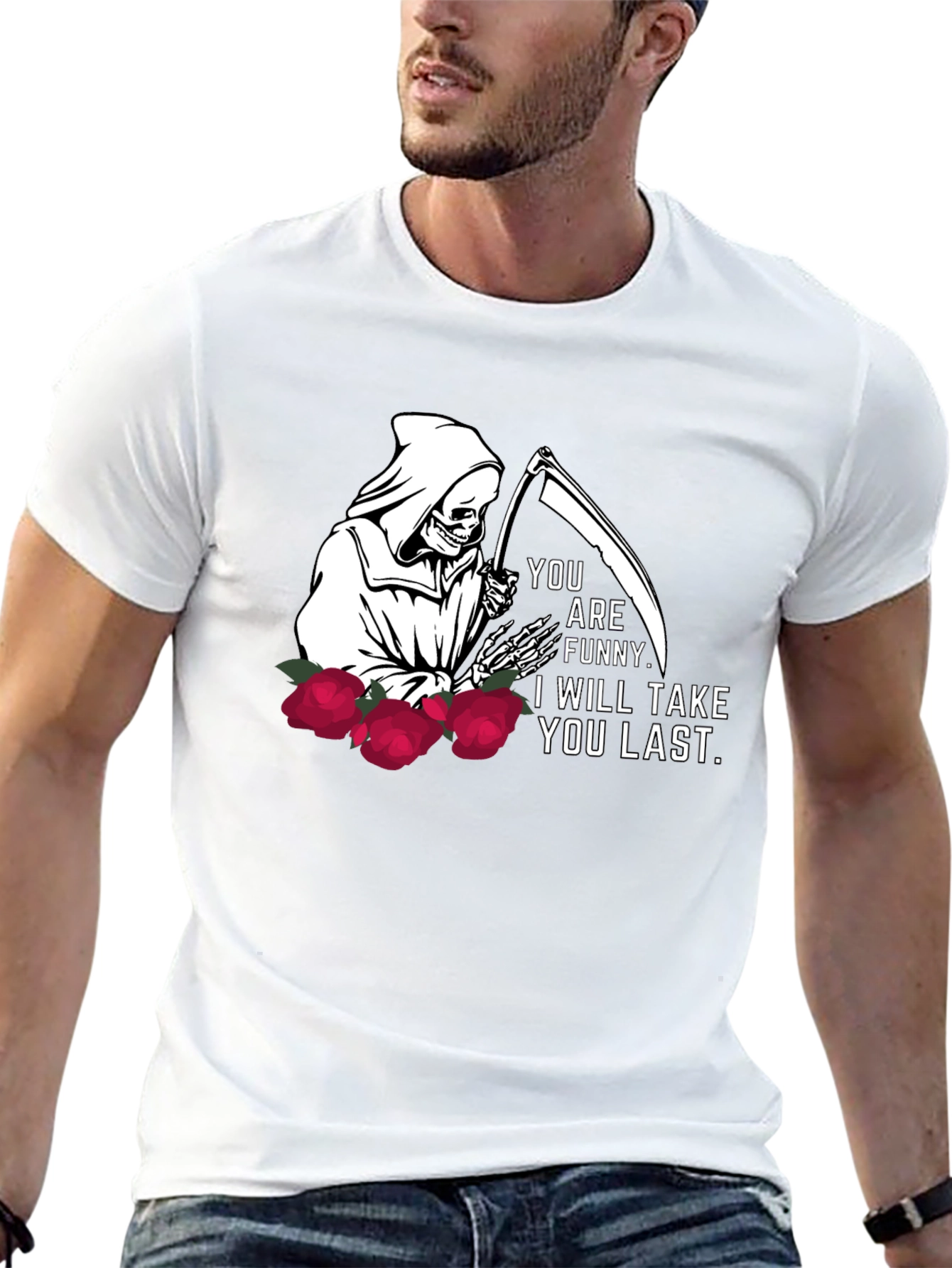 Grim Reaper Funny Graphic T-Shirt