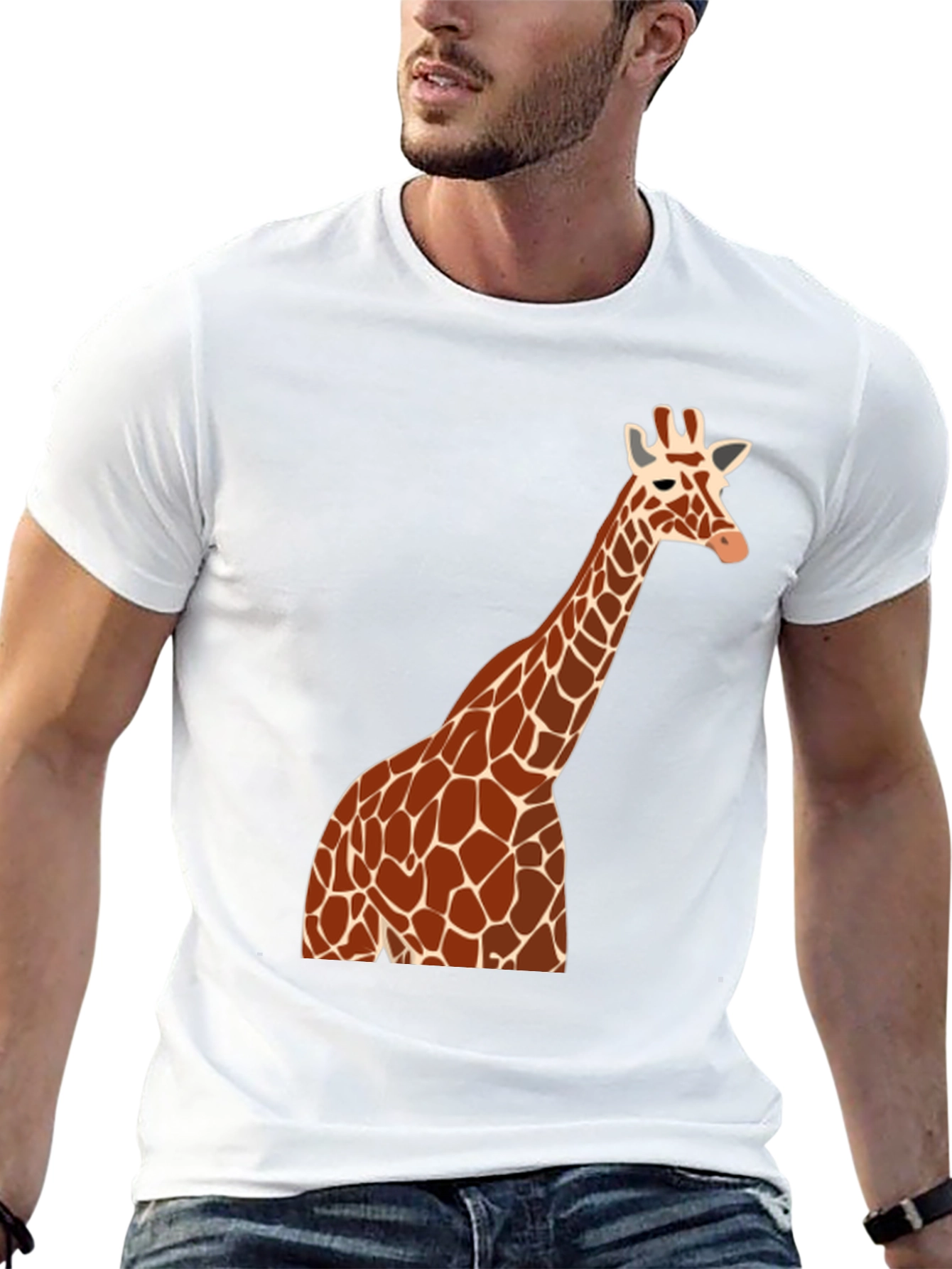 Giraffe Graphic Tee - Mens Black T-Shirt