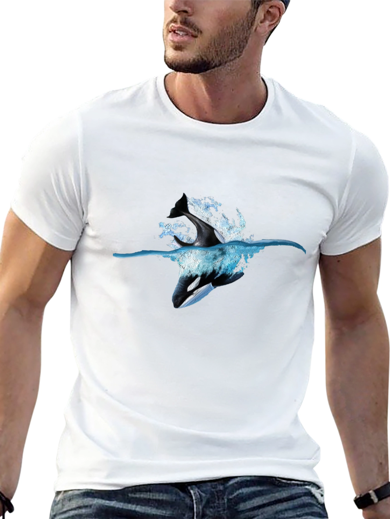 Orca Splash Graphic Tee - Black T-Shirt