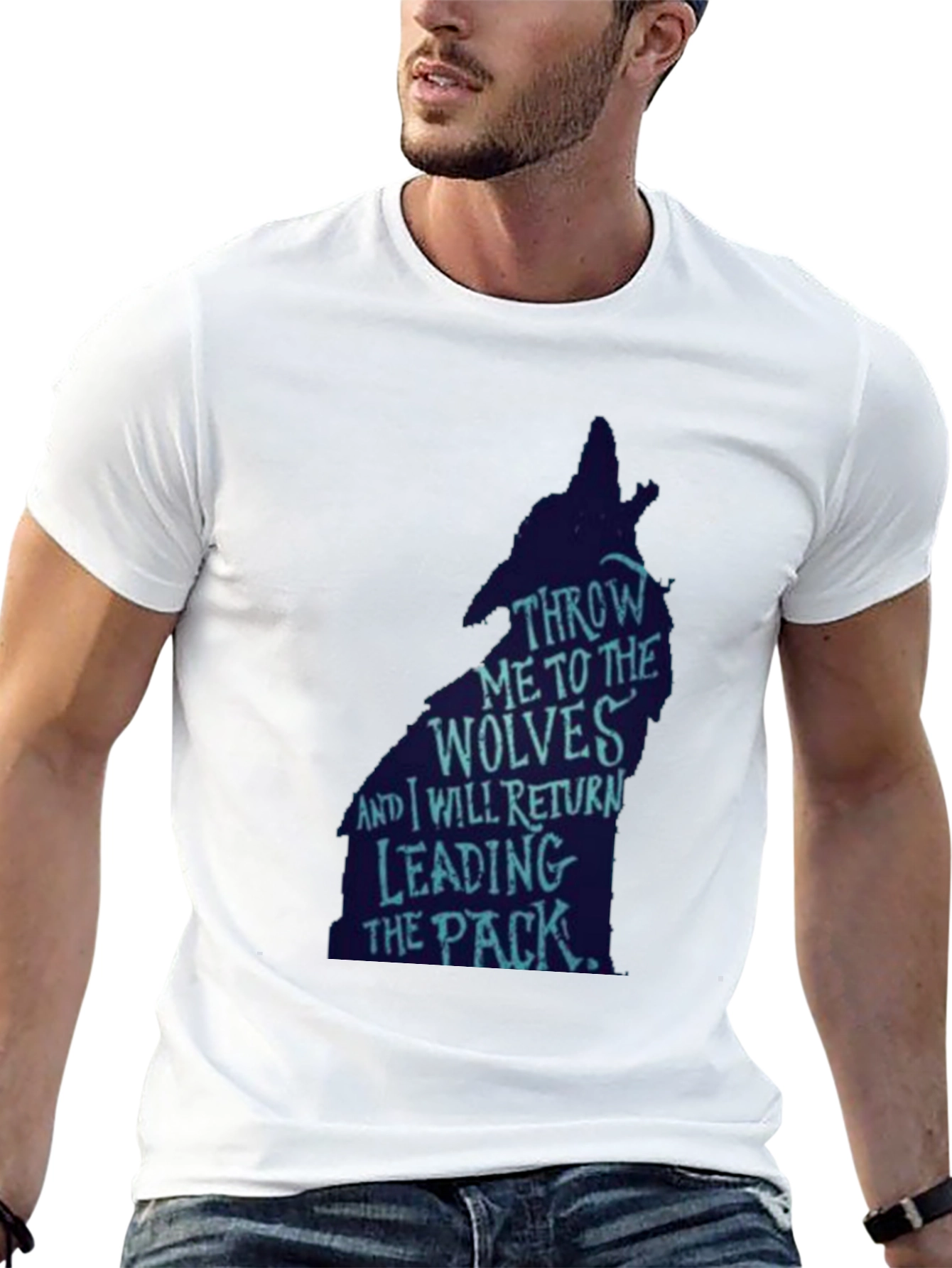 Wolf Pack Leader Graphic Tee - Black