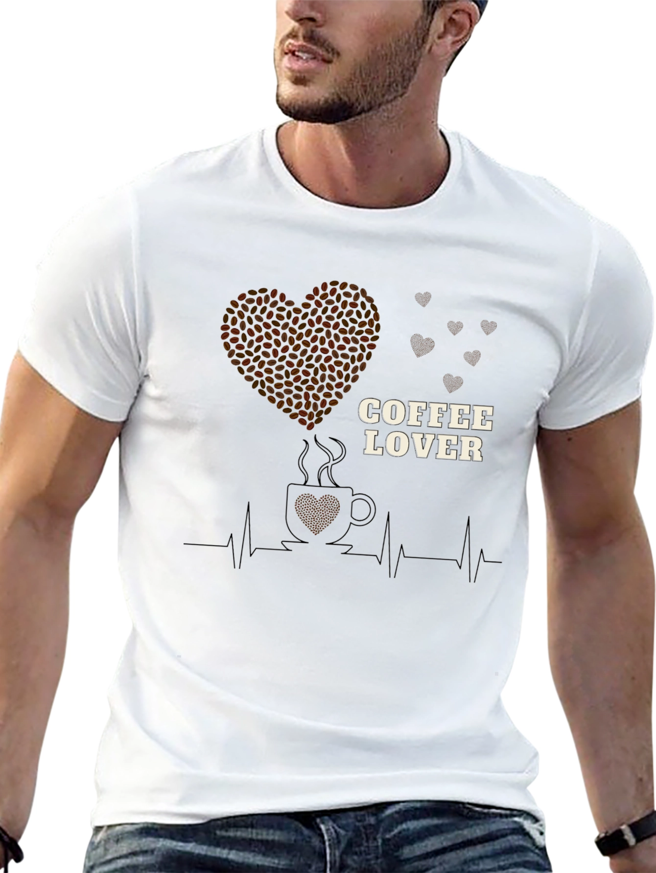 Coffee Lover Heartbeat T-Shirt