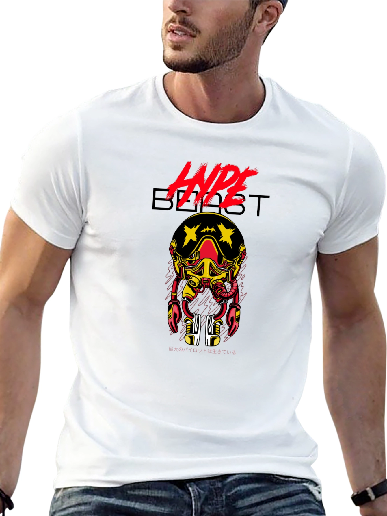 Hypebeast Graphic Print Crew Neck T-Shirt
