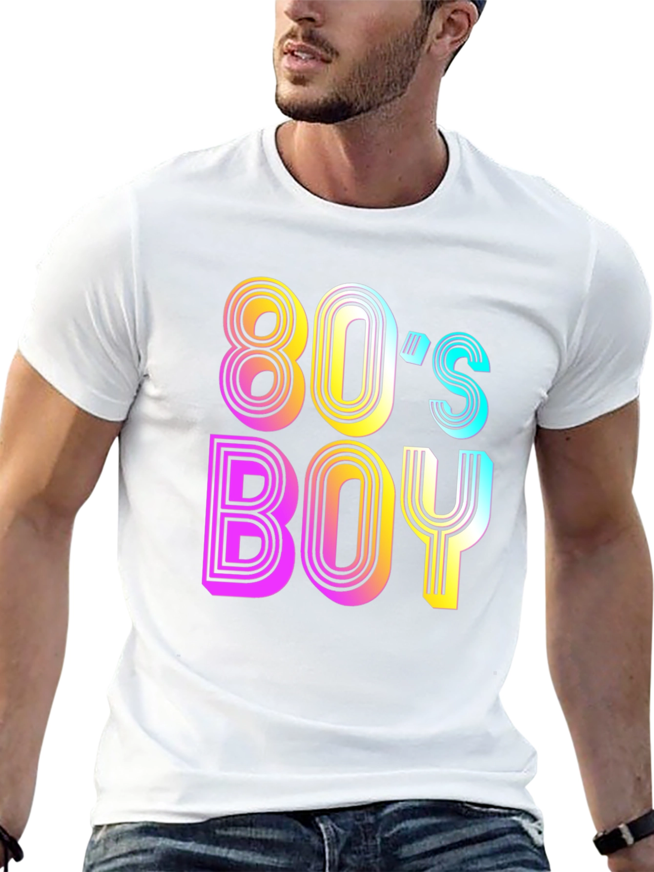80s Boy Retro T-Shirt - Black