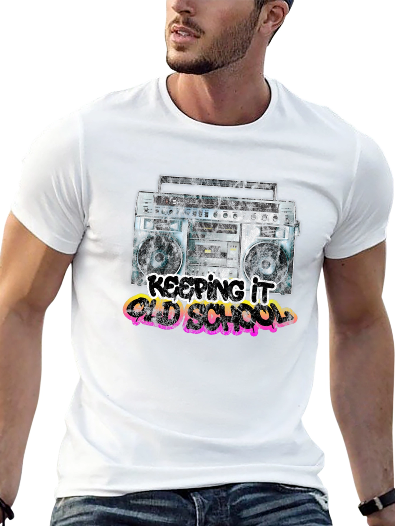 Retro Boombox T-Shirt - Keeping It Old School