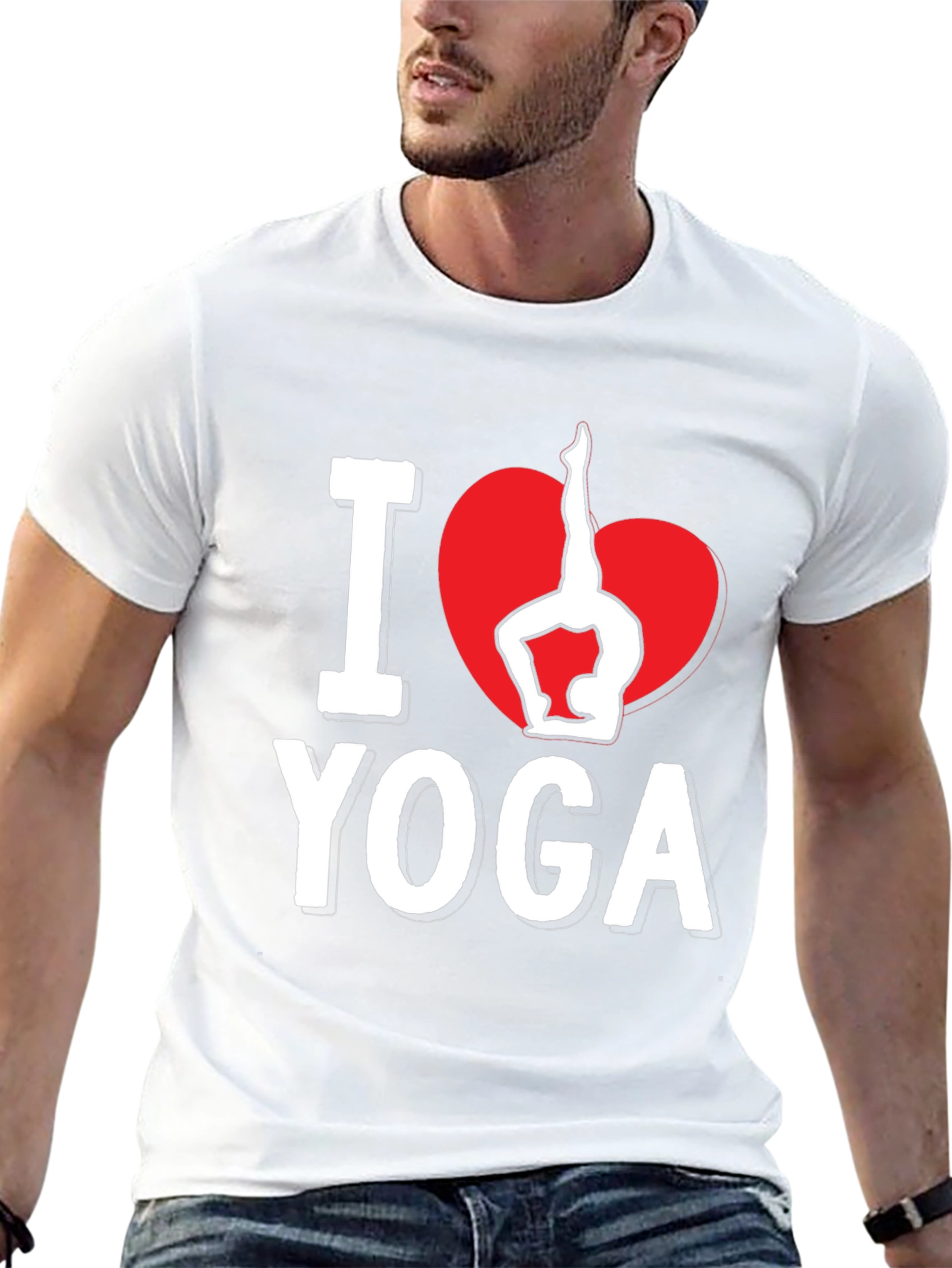 I Love Yoga T-Shirt - Black Cotton Blend