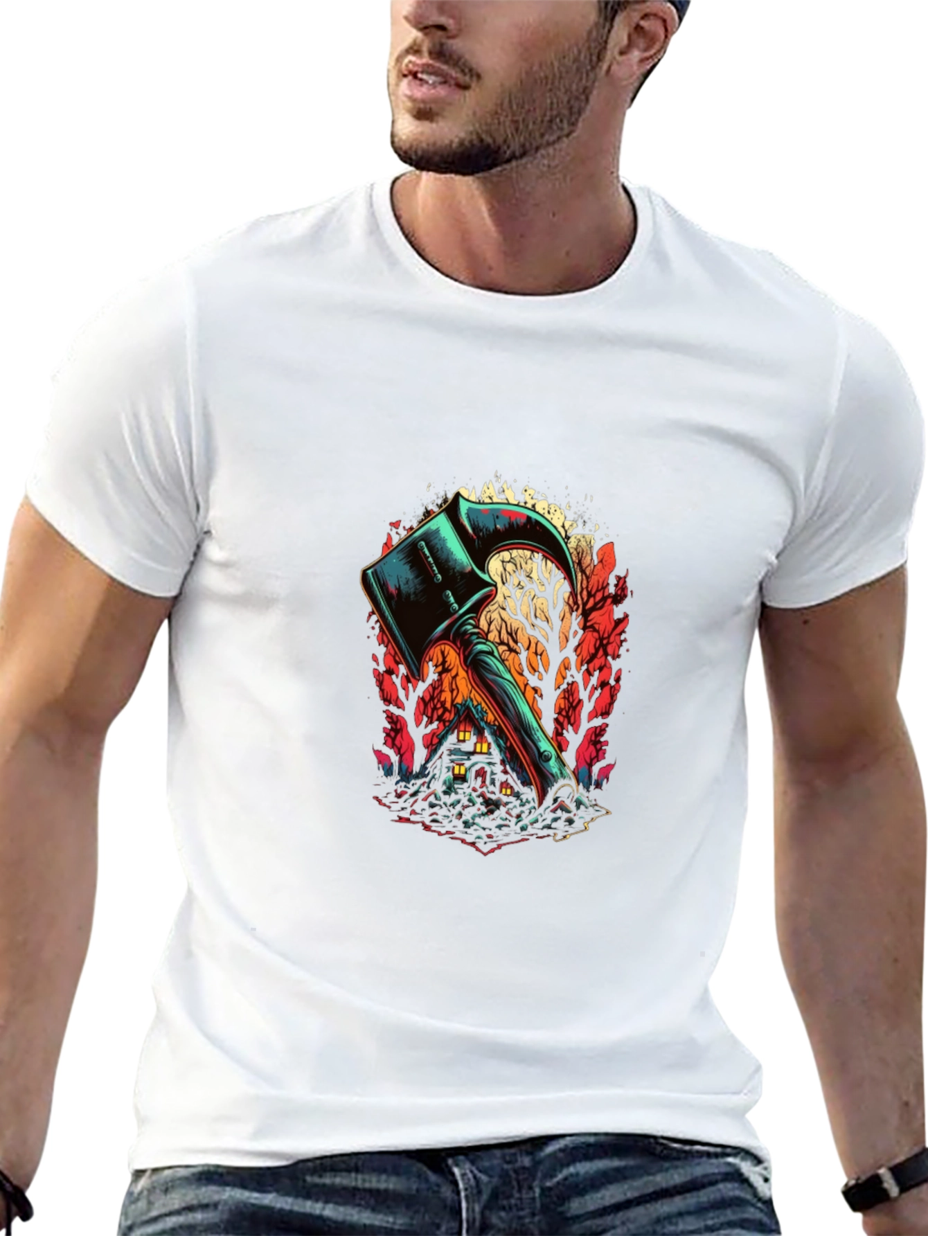 Axe House Graphic Tee - Spooky Season T-Shirt