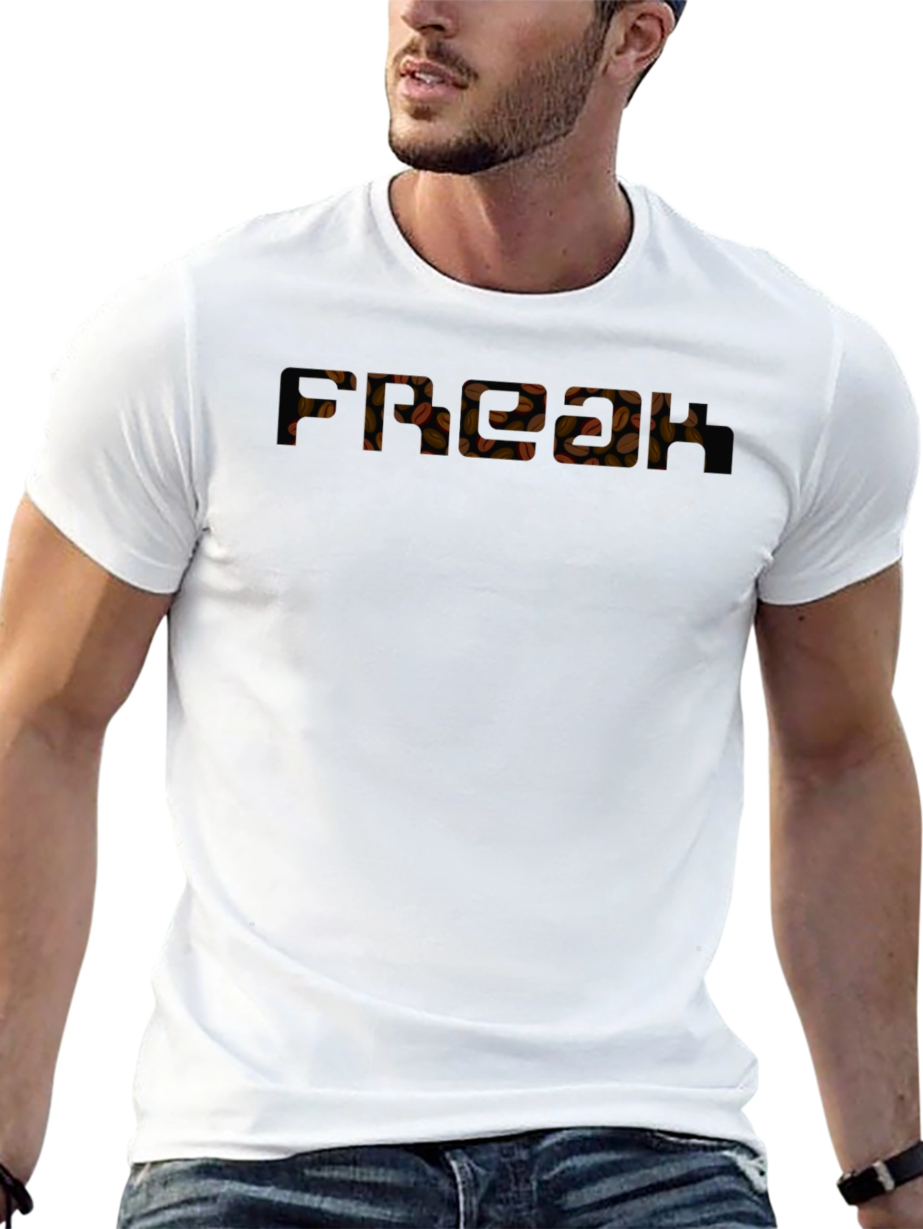 Coffee Bean Graphic Black T-Shirt