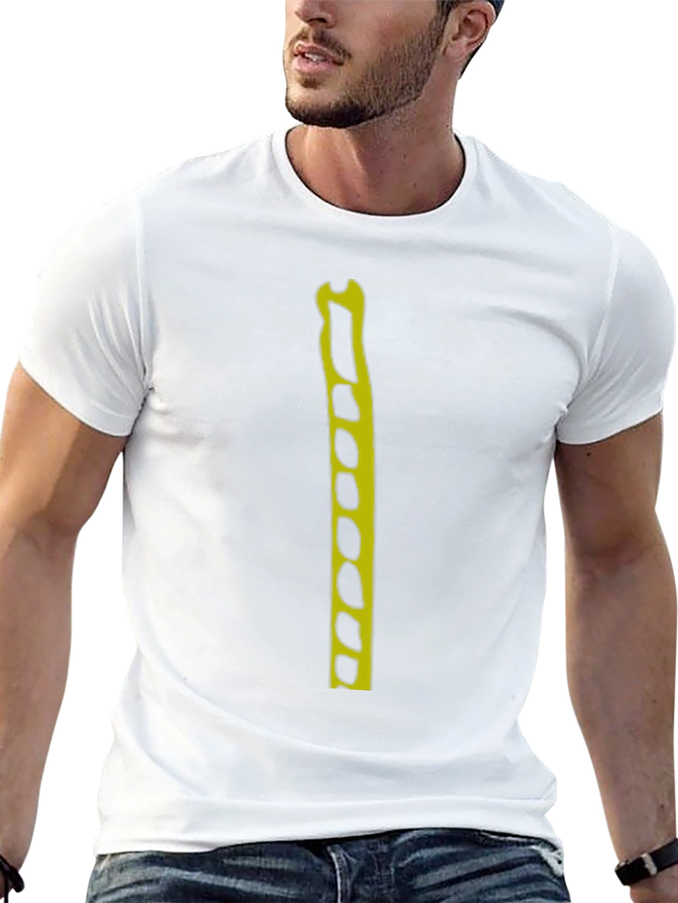 Modern Graphic Tee - Black with Yellow Design