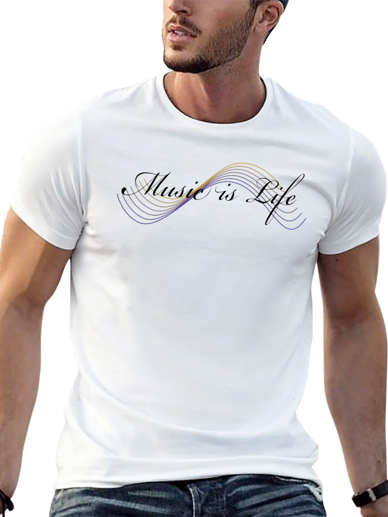 Music is Life Graphic Tee - Stylish Casual Wear