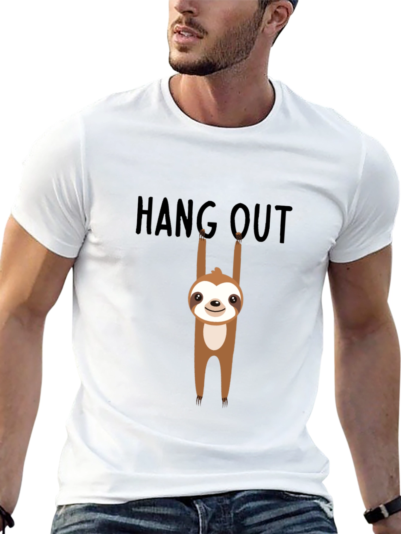 Hang Out Sloth Graphic T-Shirt