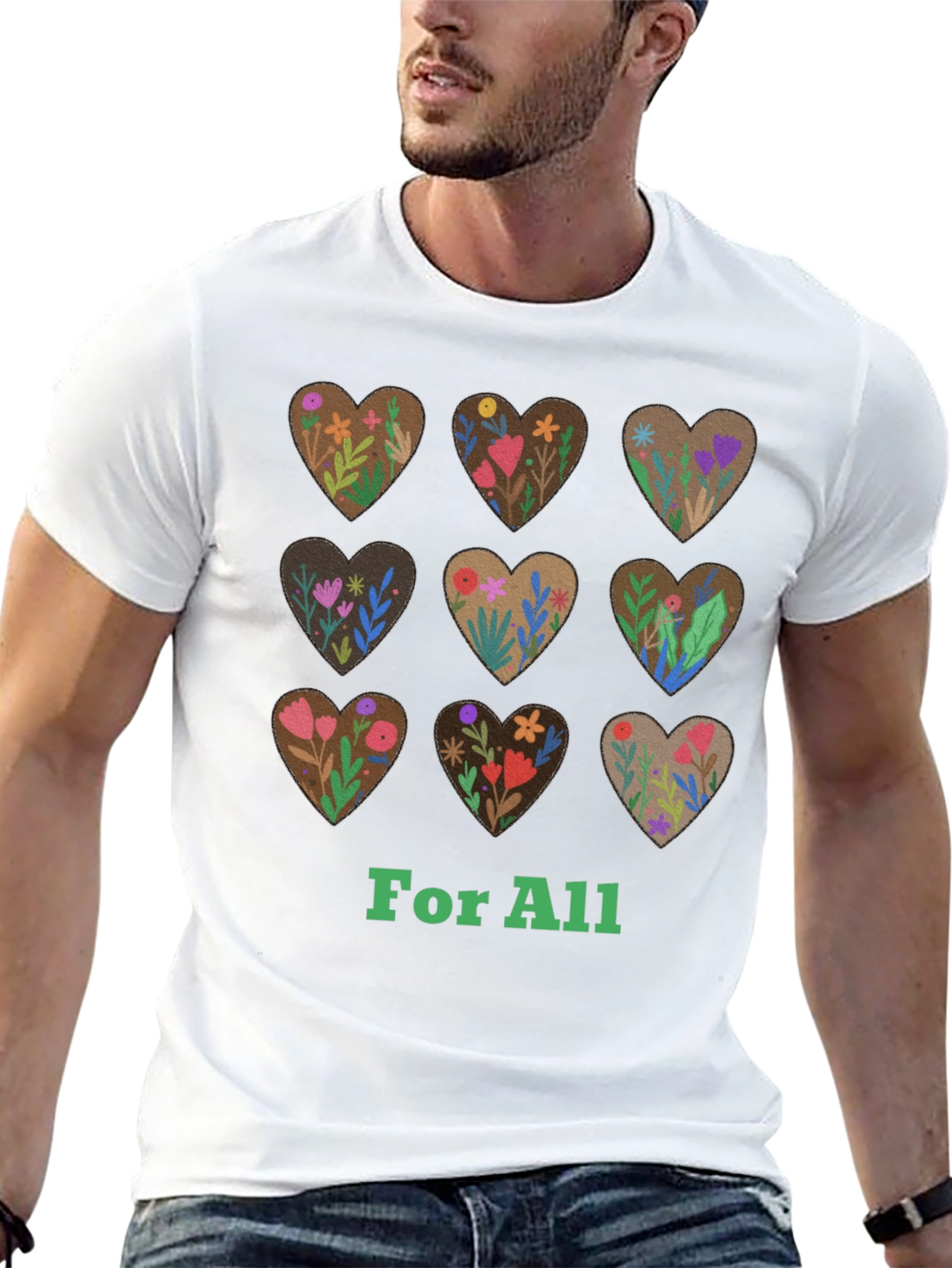 Floral Hearts For All Graphic Tee