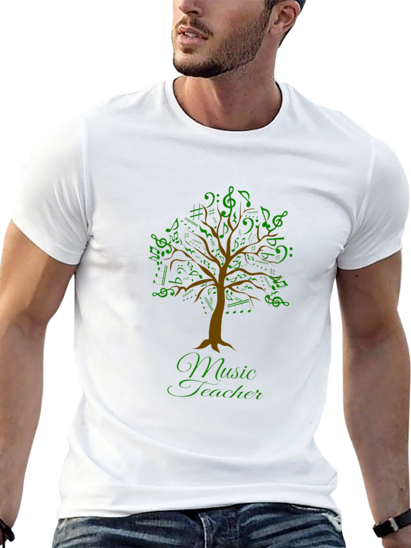Music Teacher T-Shirt - Musical Tree Design