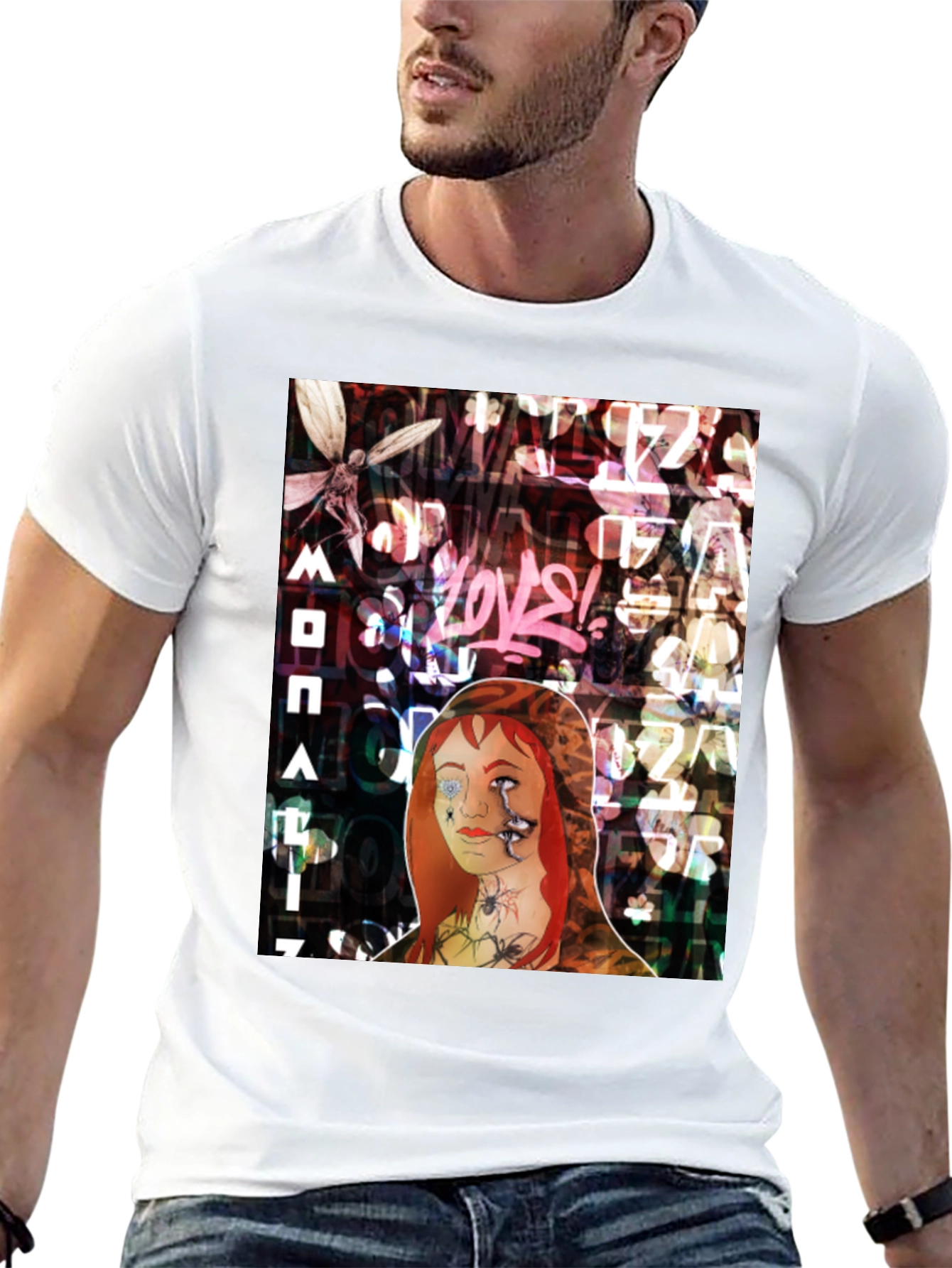 Artistic Graphic Tee - Unique Womens Print