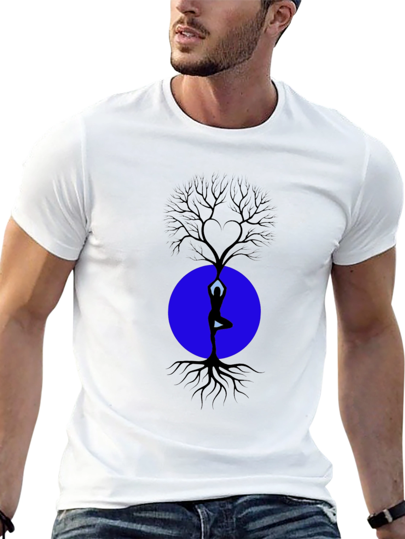 Yoga Tree Silhouette Graphic Tee