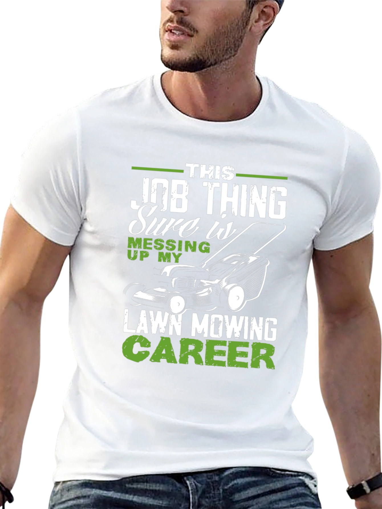 Funny Lawn Mowing Career T-Shirt