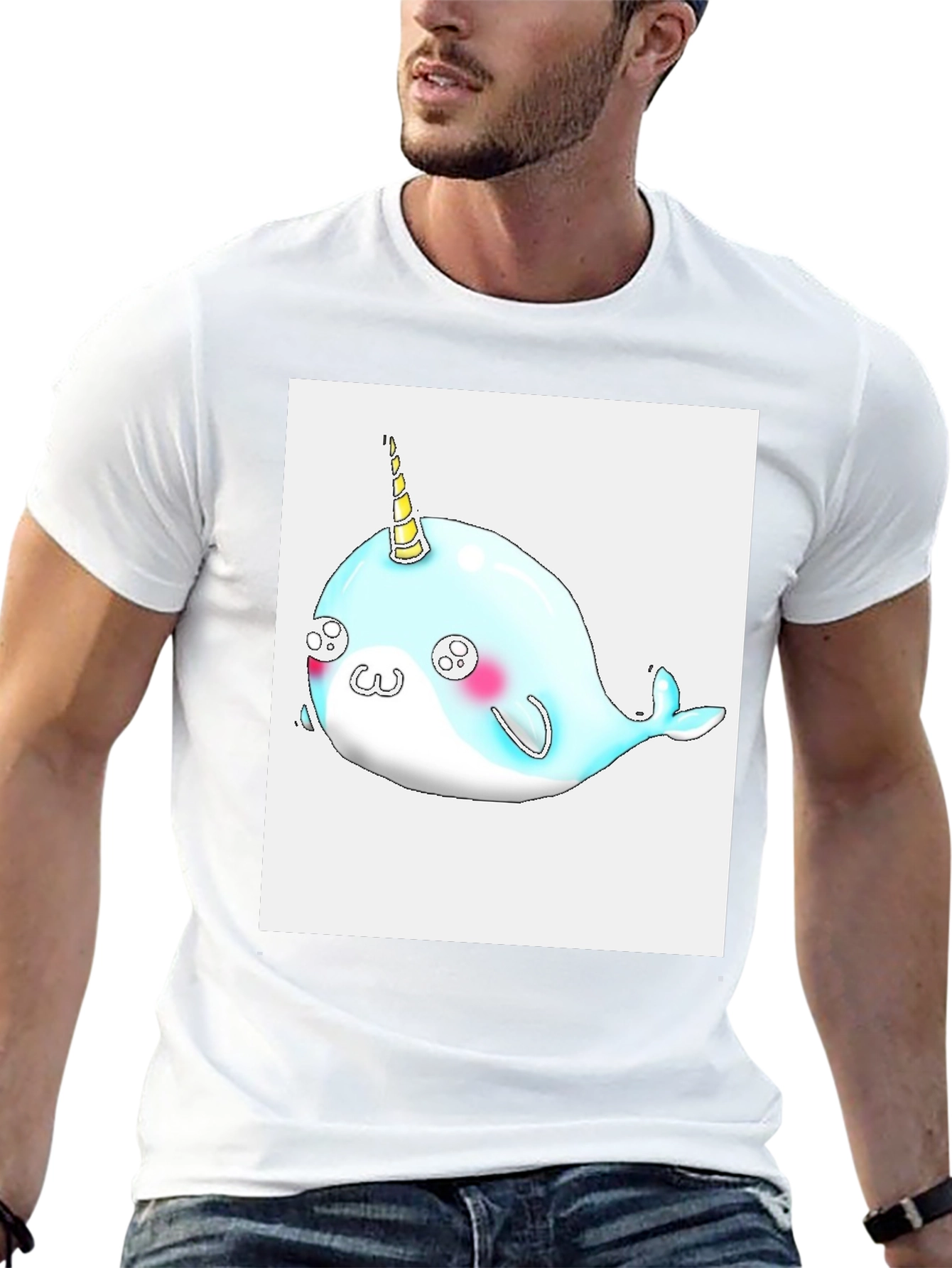 Narwhal Unicorn Black T-Shirt