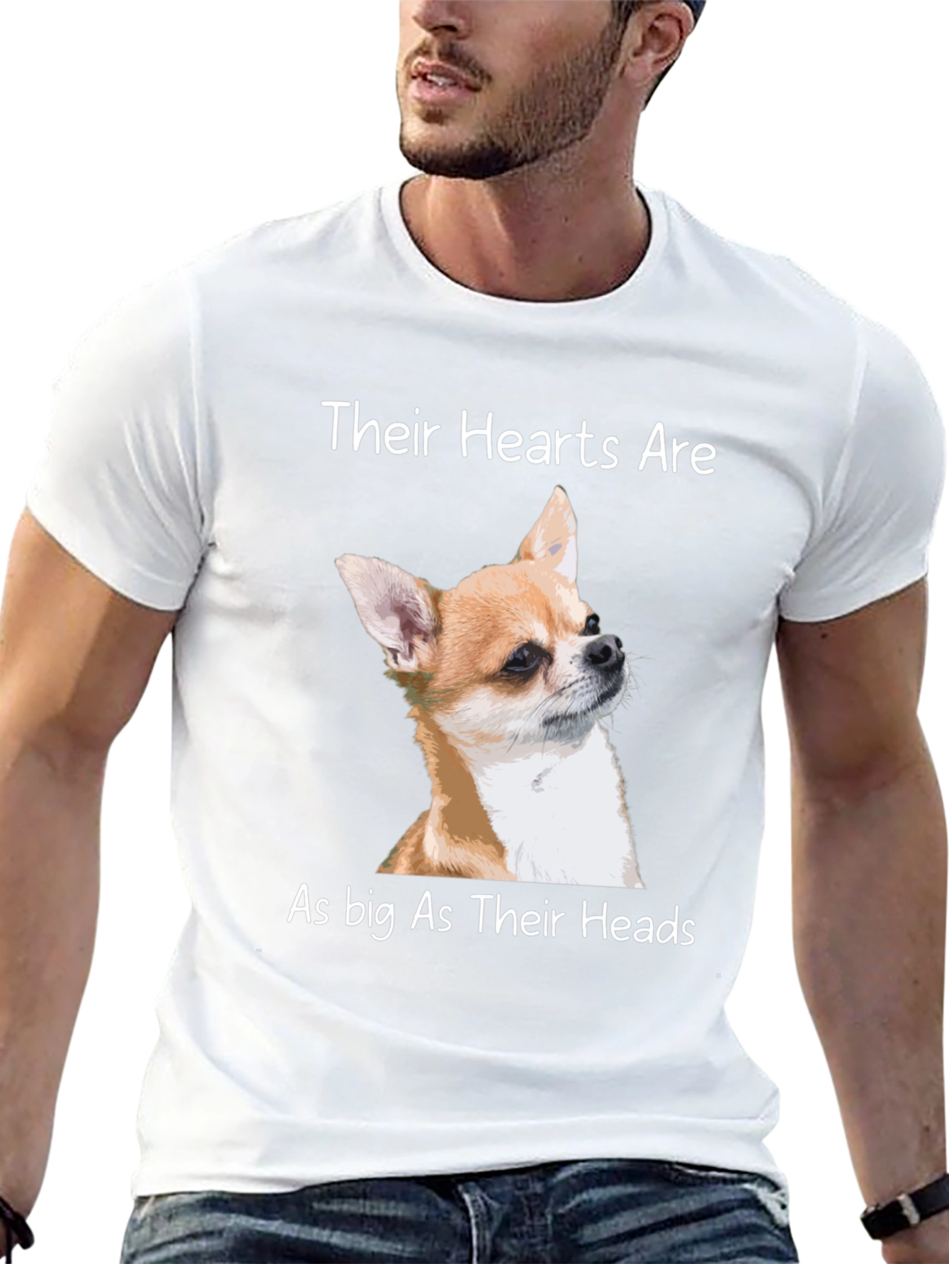 Chihuahua Lover T-Shirt: Big Heart Design