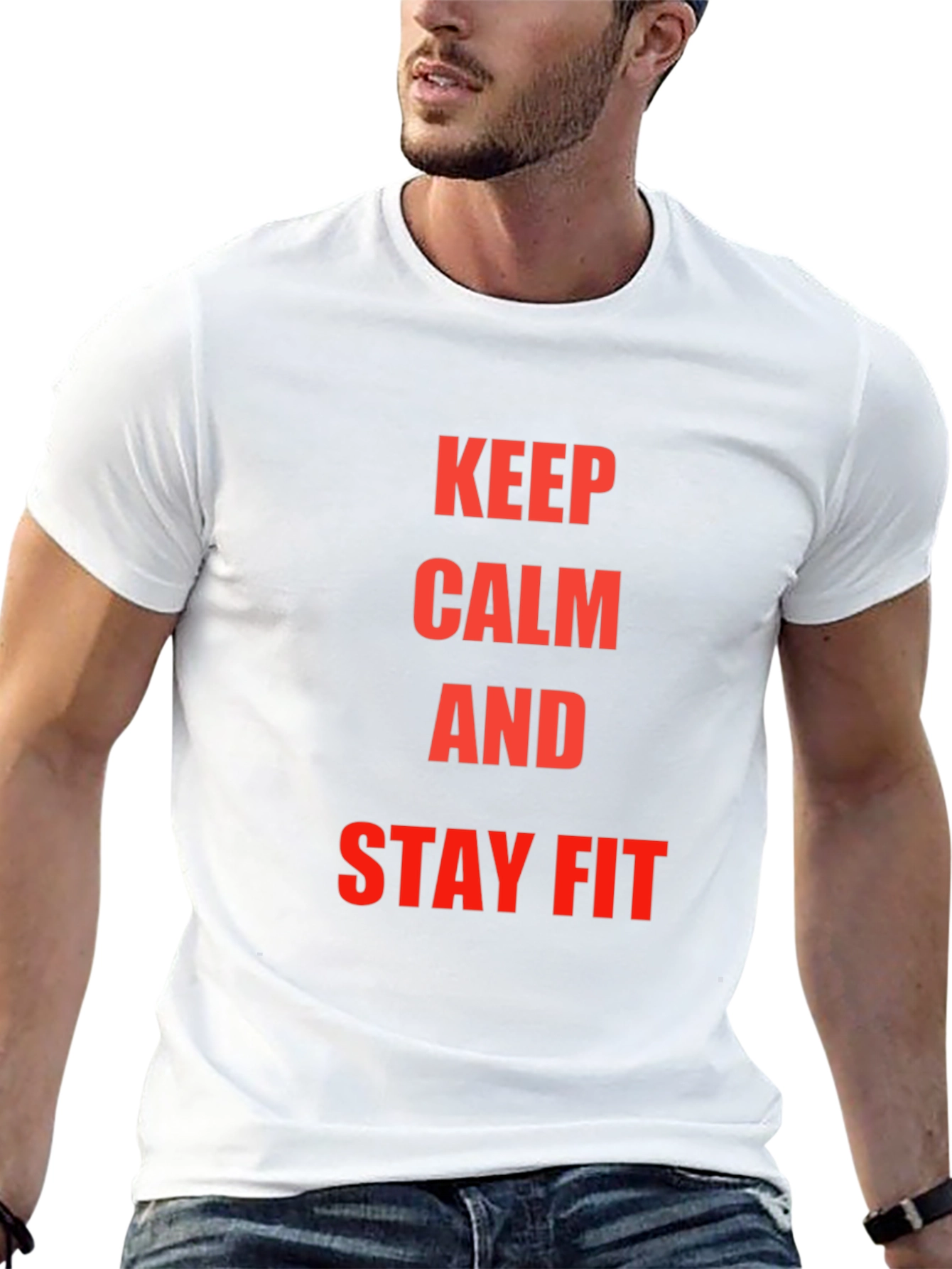Keep Calm and Stay Fit Black T-Shirt