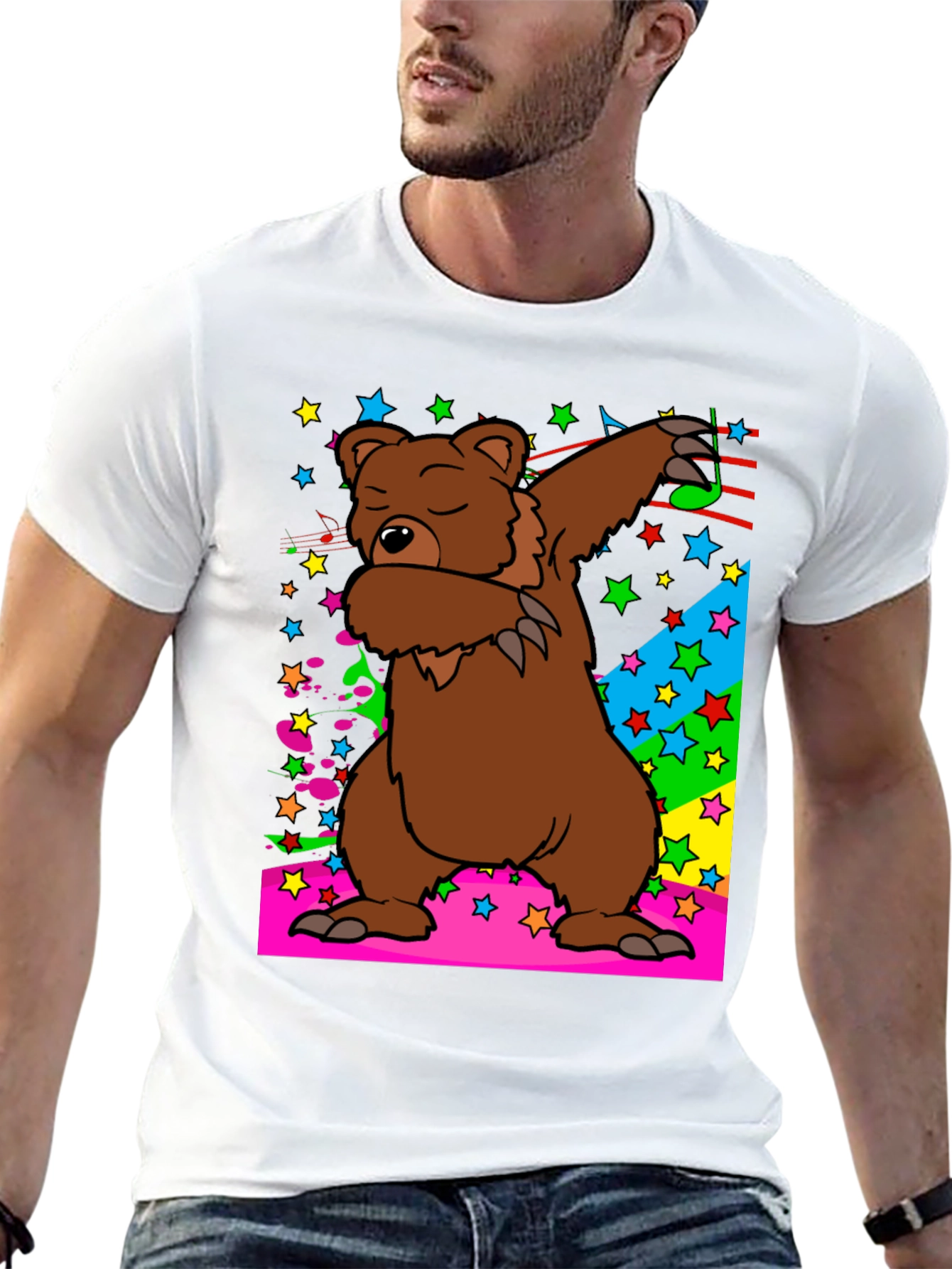 Dabbing Bear Graphic Tee - Fun & Unique T-Shirt