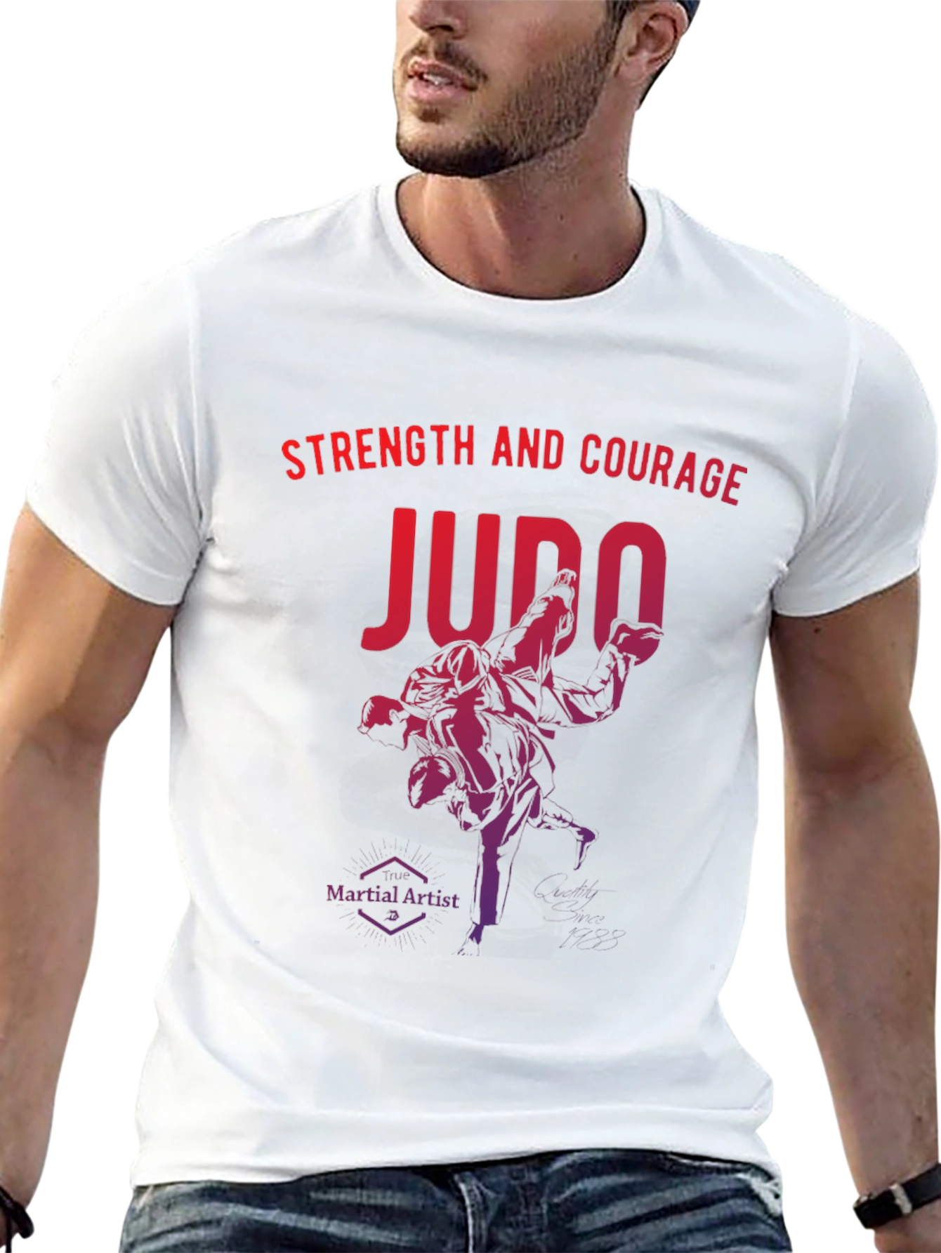 Judo Strength and Courage Graphic T-Shirt