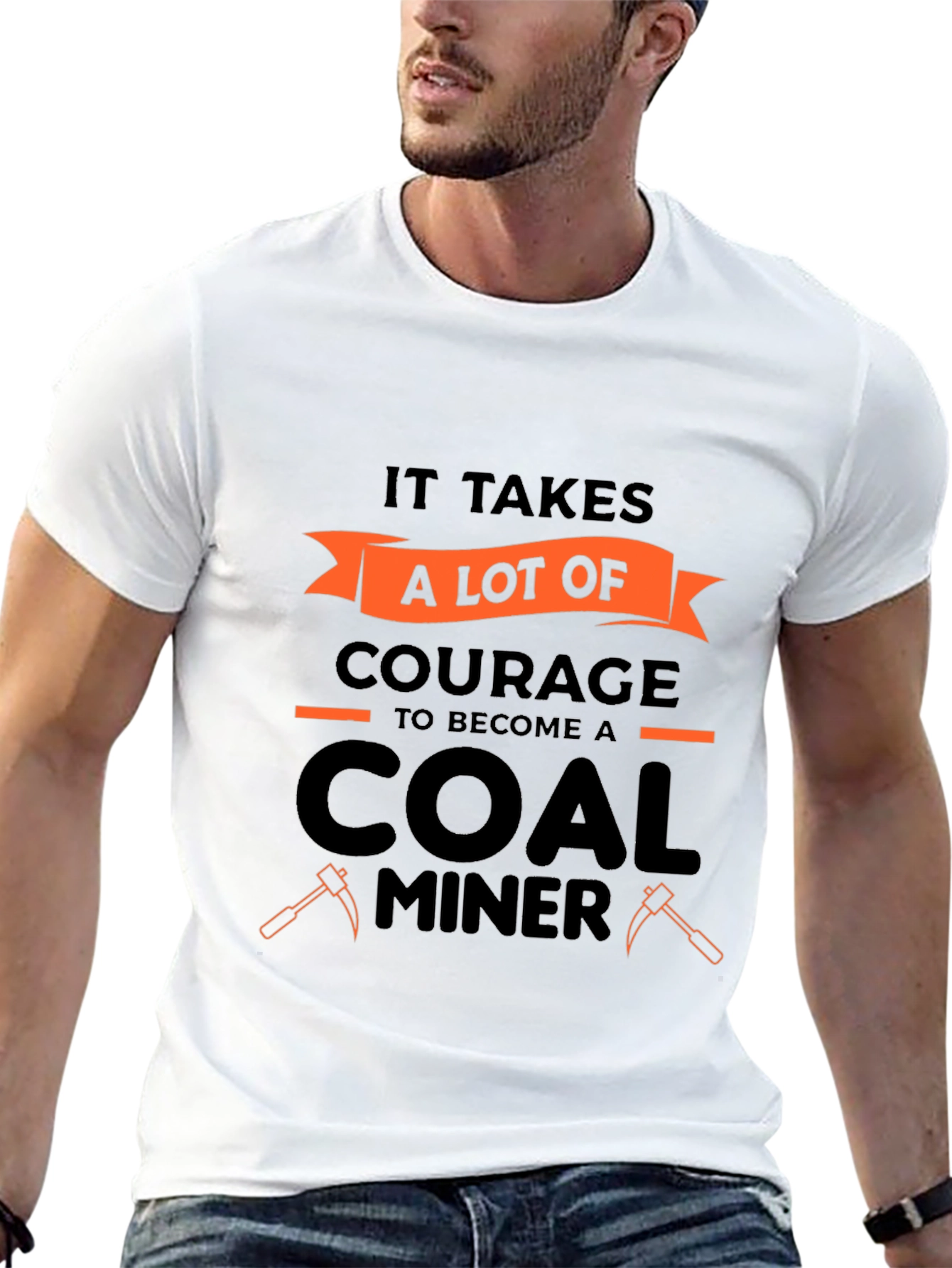 Courage Coal Miner Graphic Tee - Black