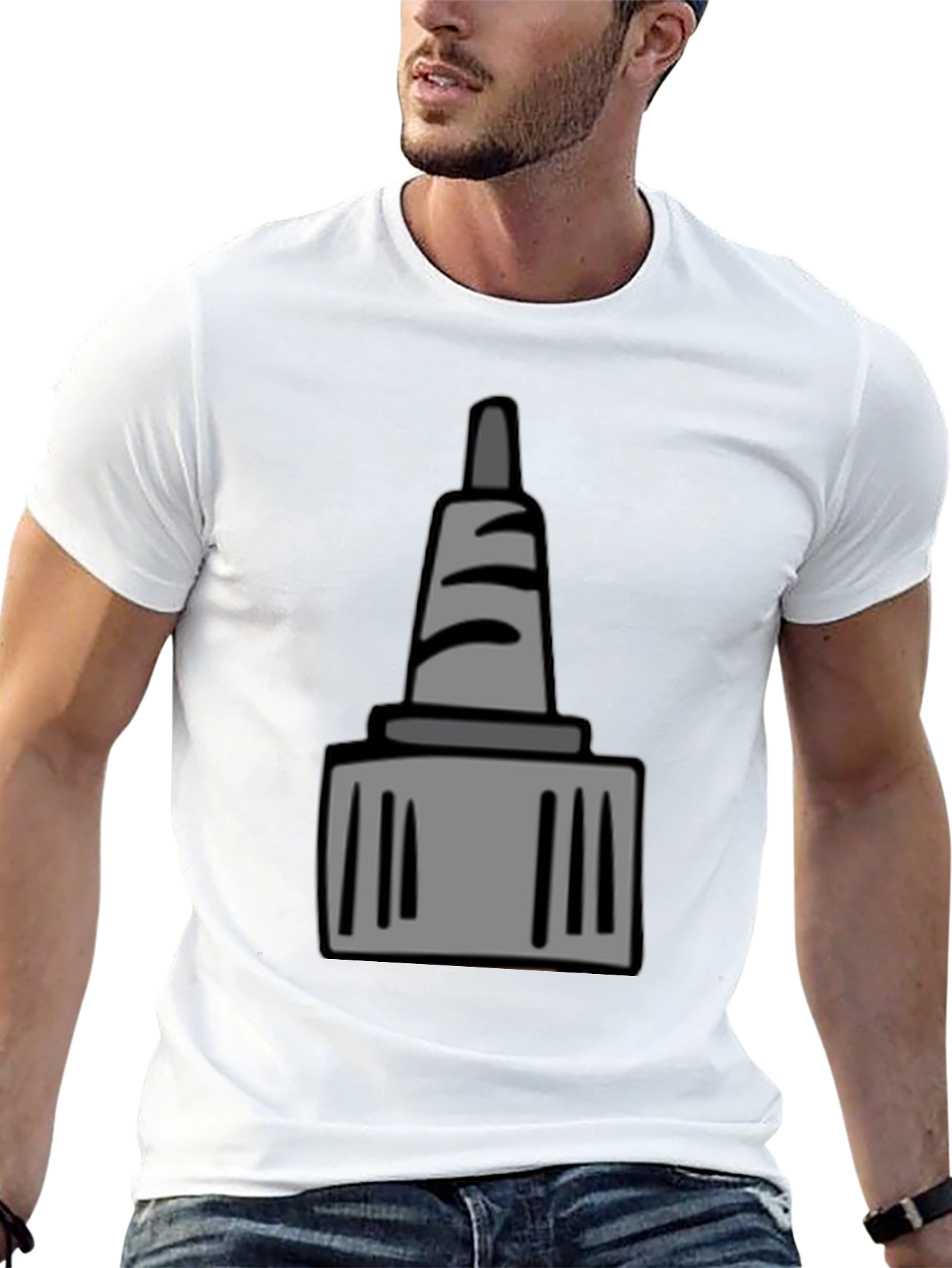 Traffic Cone Cartoon Graphic Tee