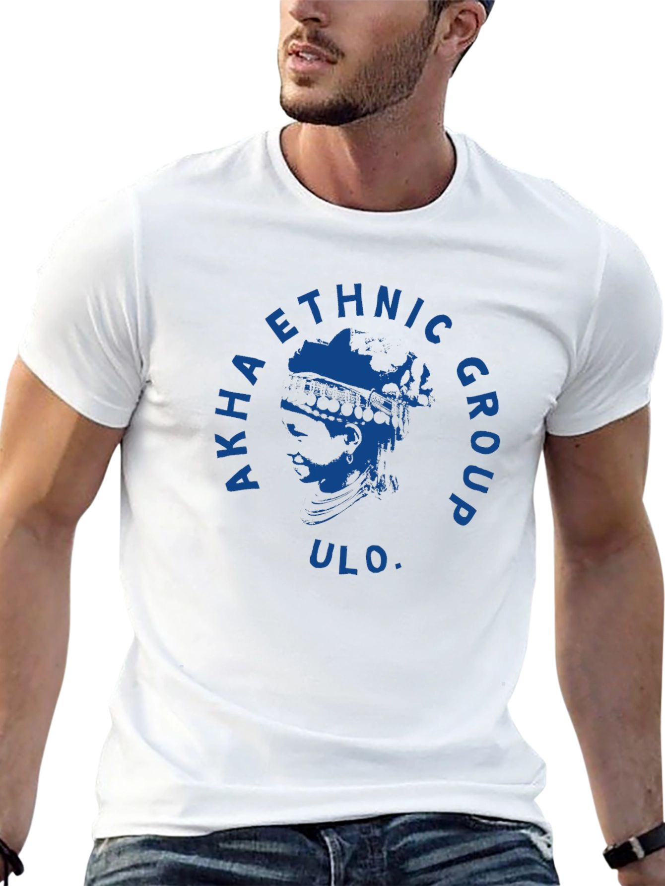 Akha Ethnic Group T-Shirt - ULO. Black Graphic Tee