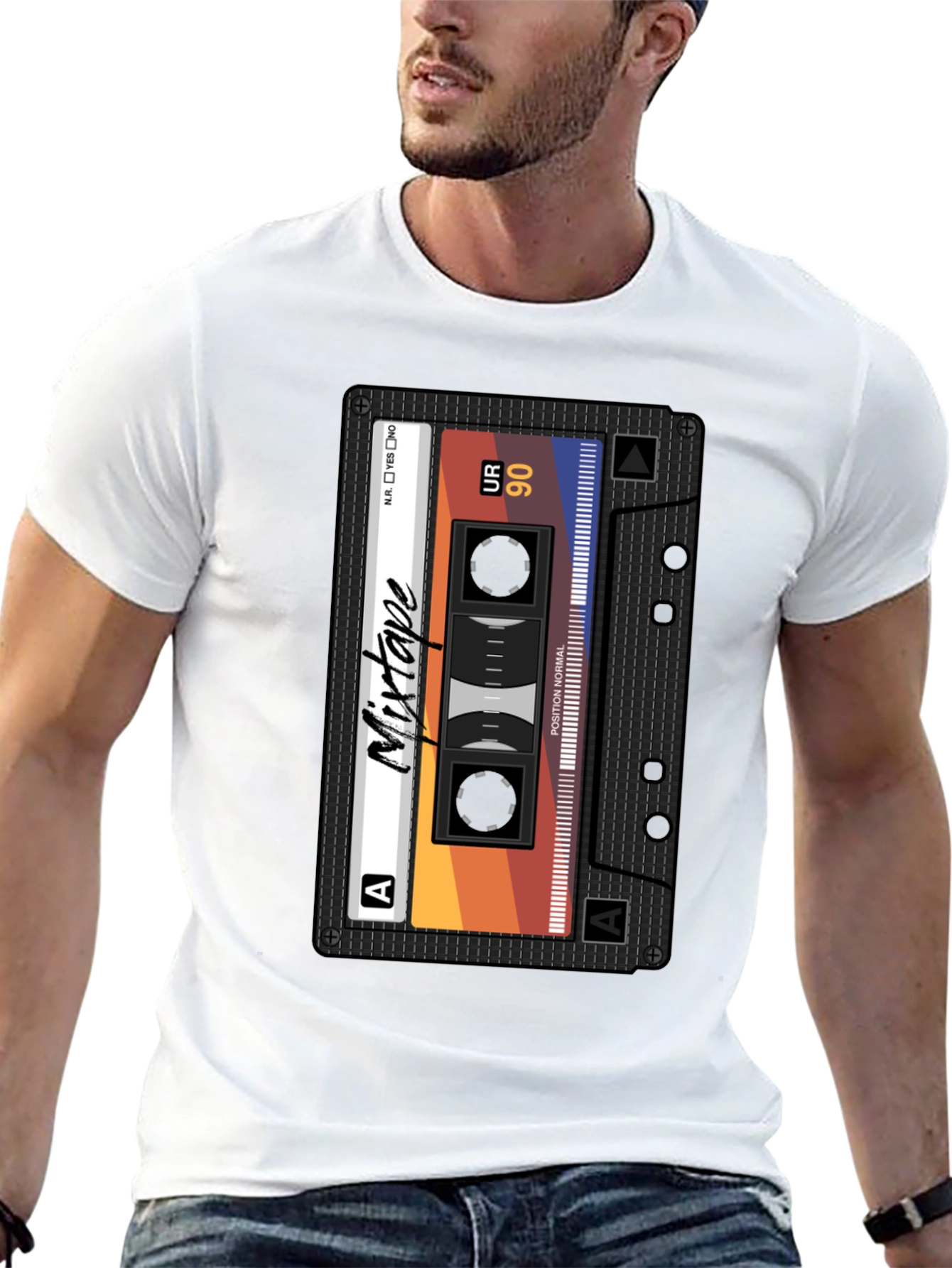 Mixtape Graphic Tee - Retro Cassette T-Shirt