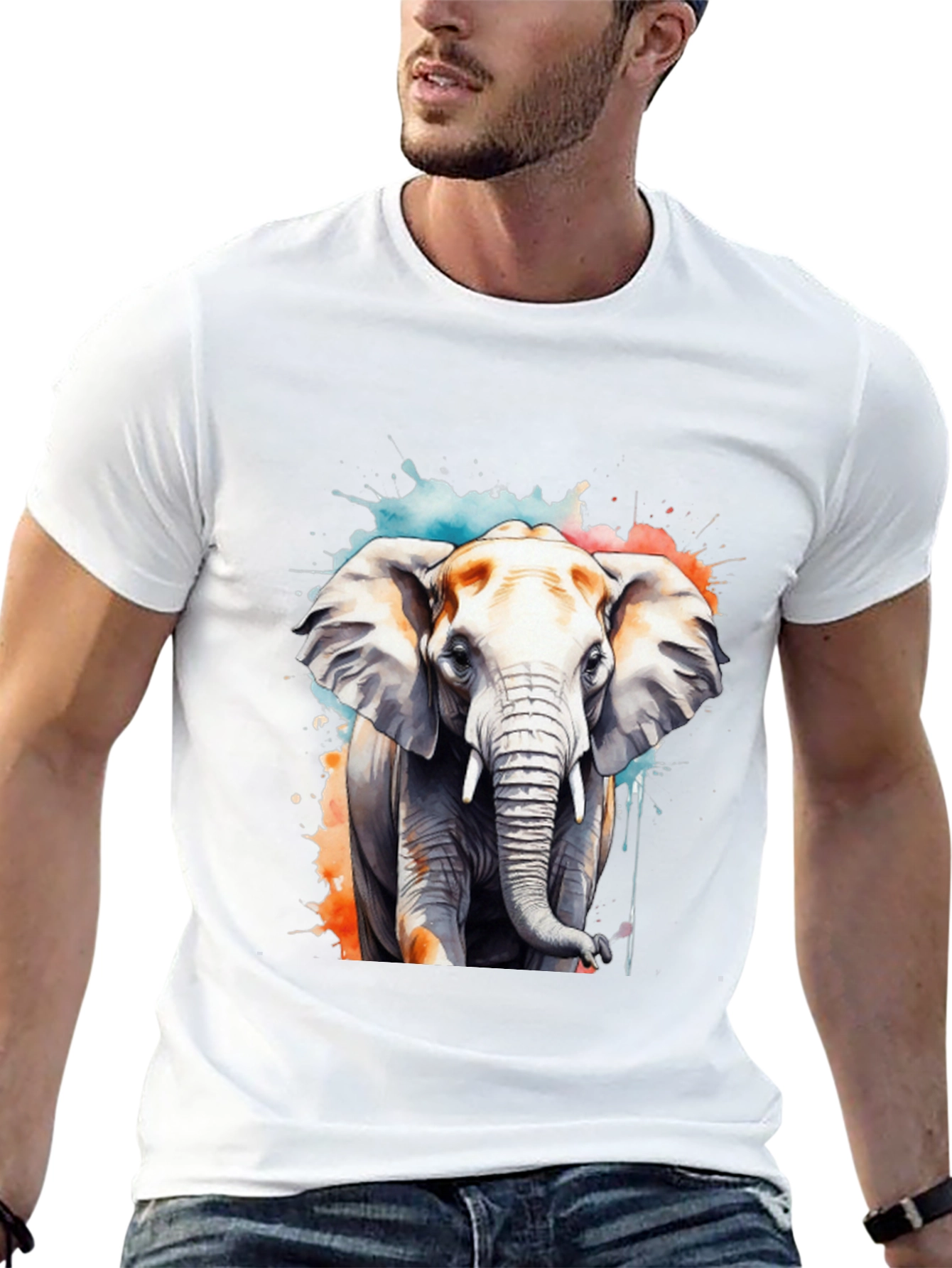 Watercolor Elephant Graphic Tee