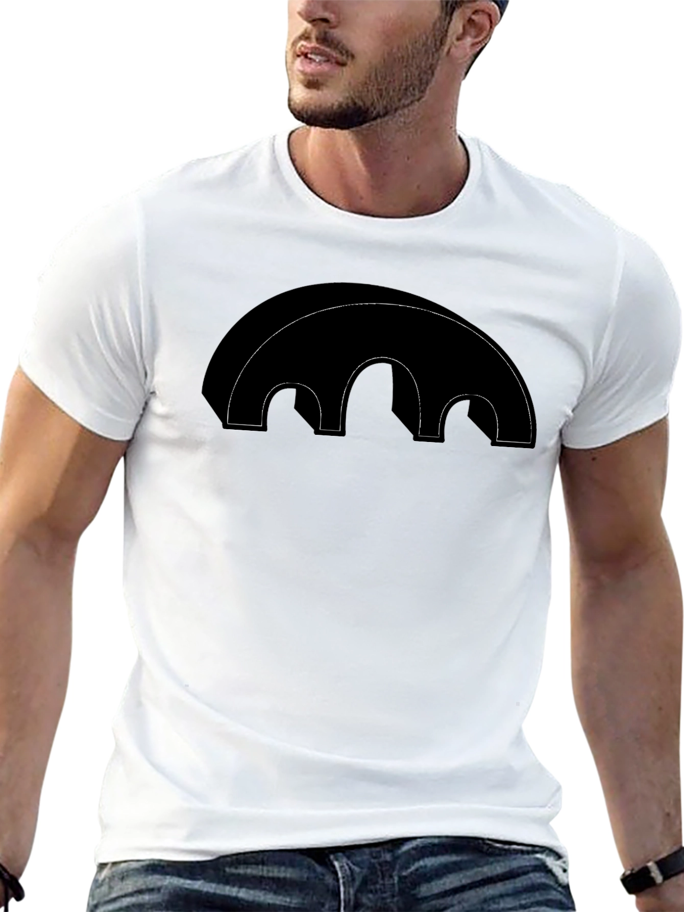 Minimalist Black Arch Graphic Tee