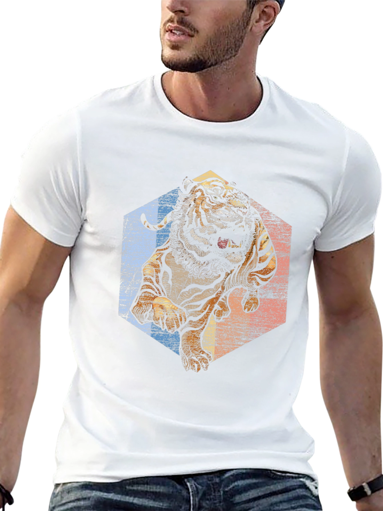 Tiger Graphic Tee - Retro Style