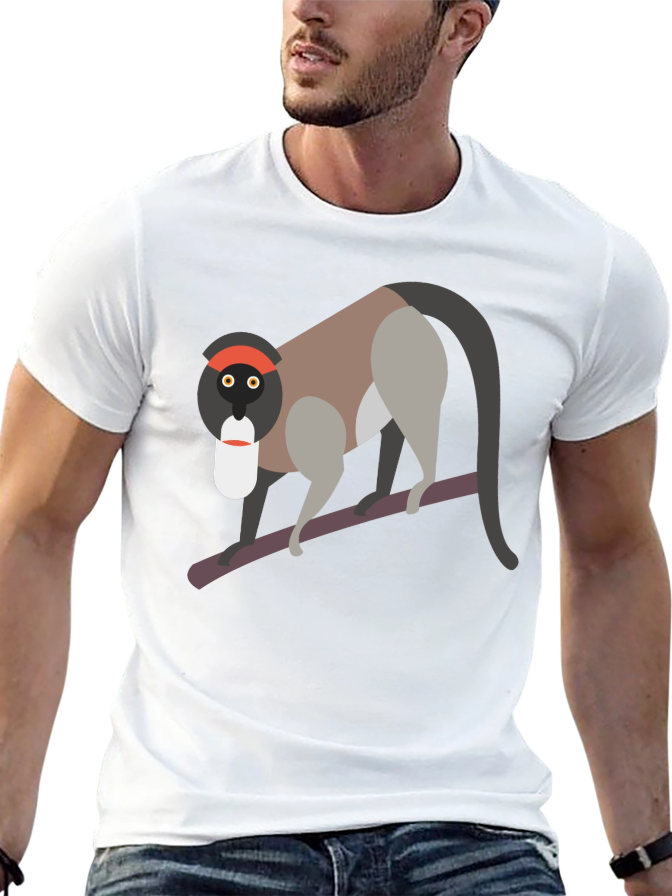 Unique Monkey Graphic T-Shirt - Black
