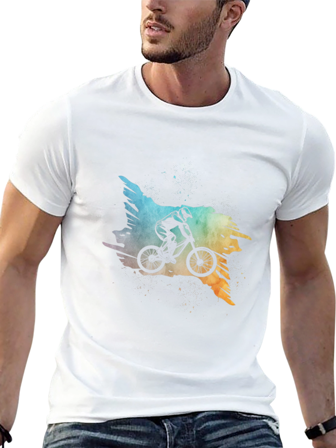 Mountain Biker Graphic Tee - Black