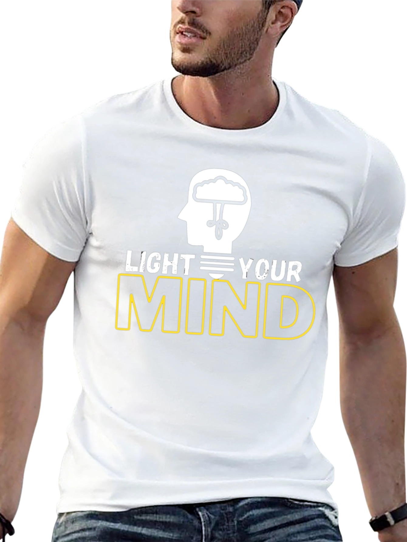 Light Your Mind Graphic T-Shirt - Black