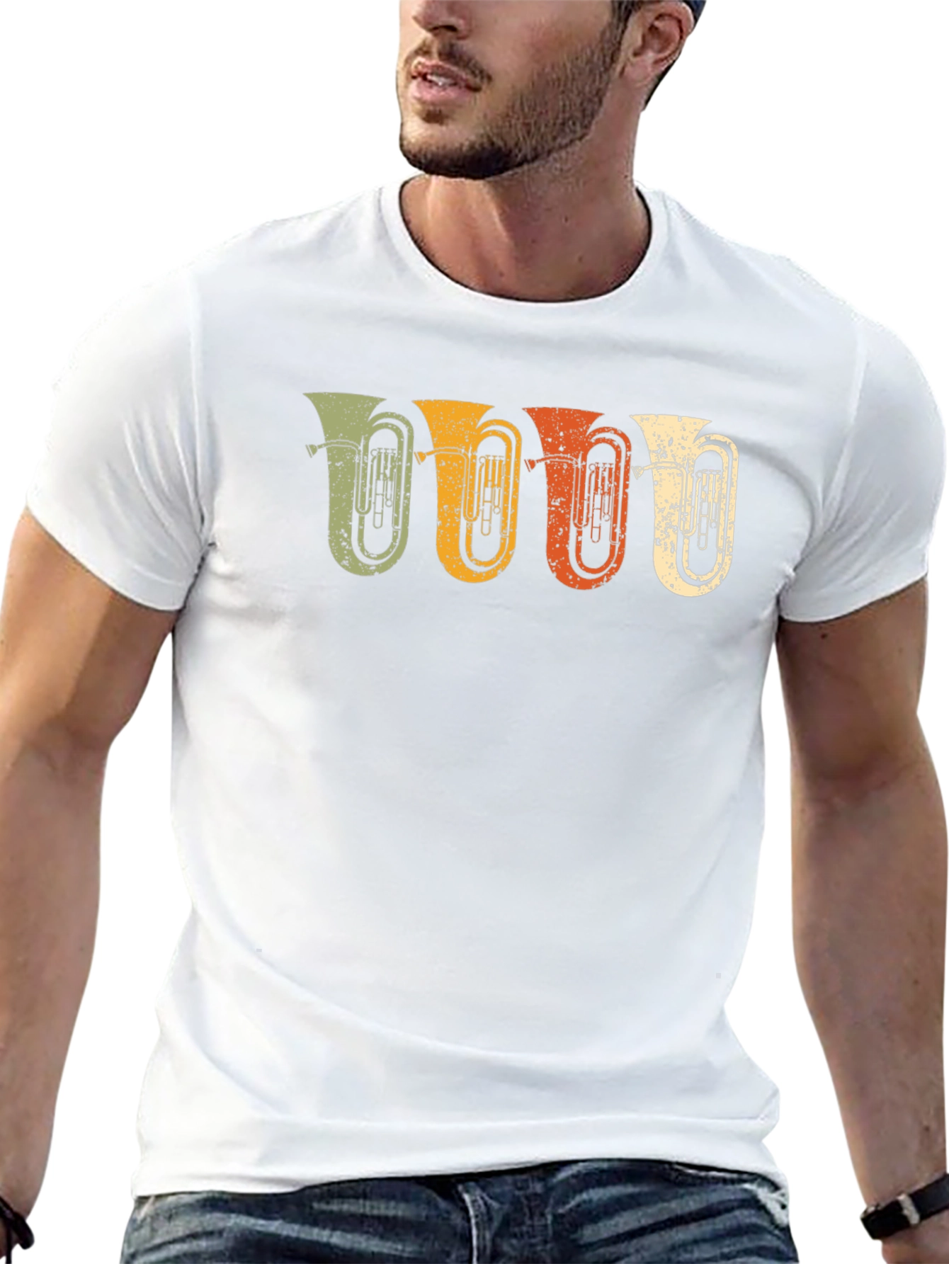 Retro Tuba Band T-Shirt - Music Lover Tee