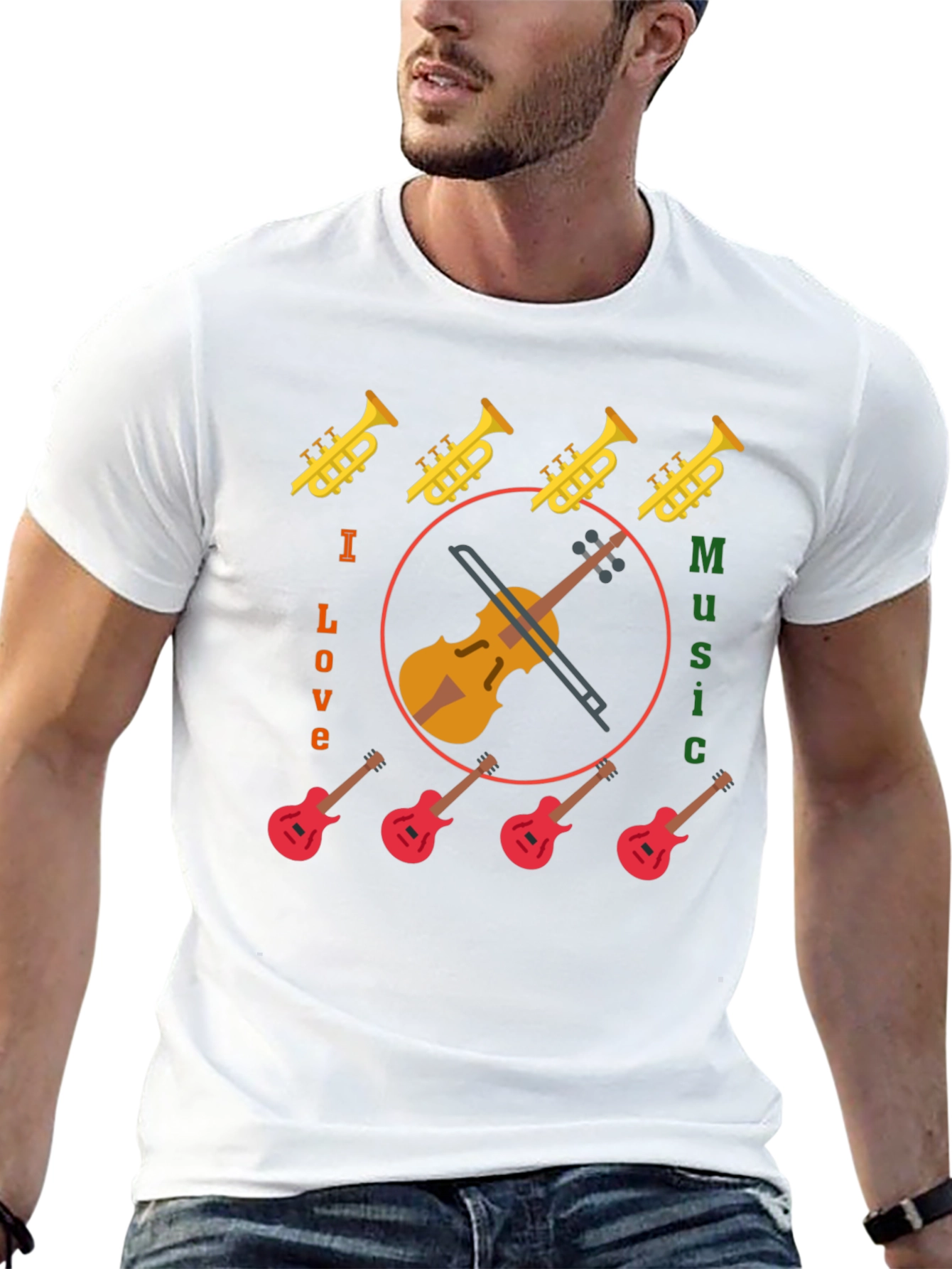 I Love Music Graphic Tee