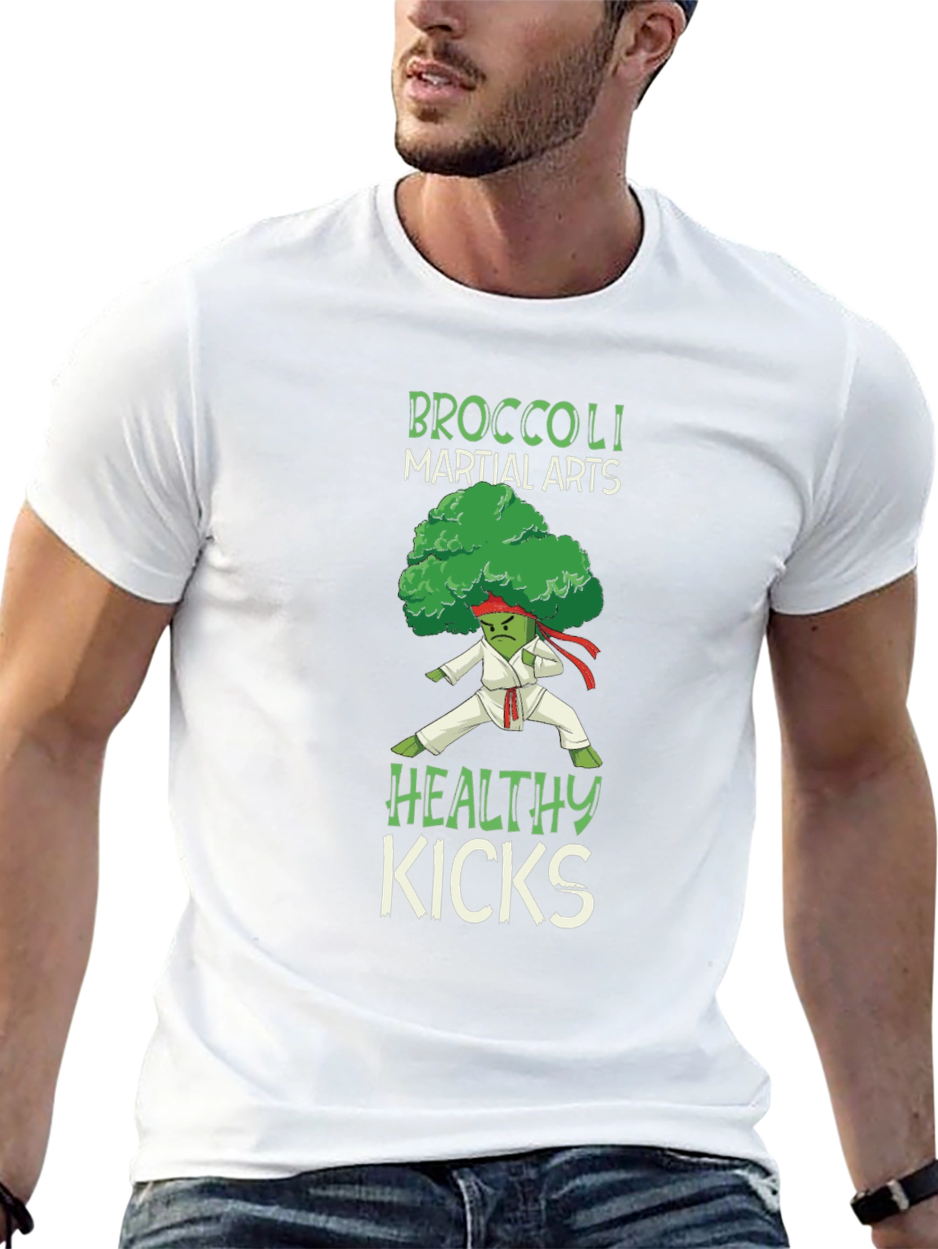 Broccoli Martial Arts Healthy Kicks Graphic Tee