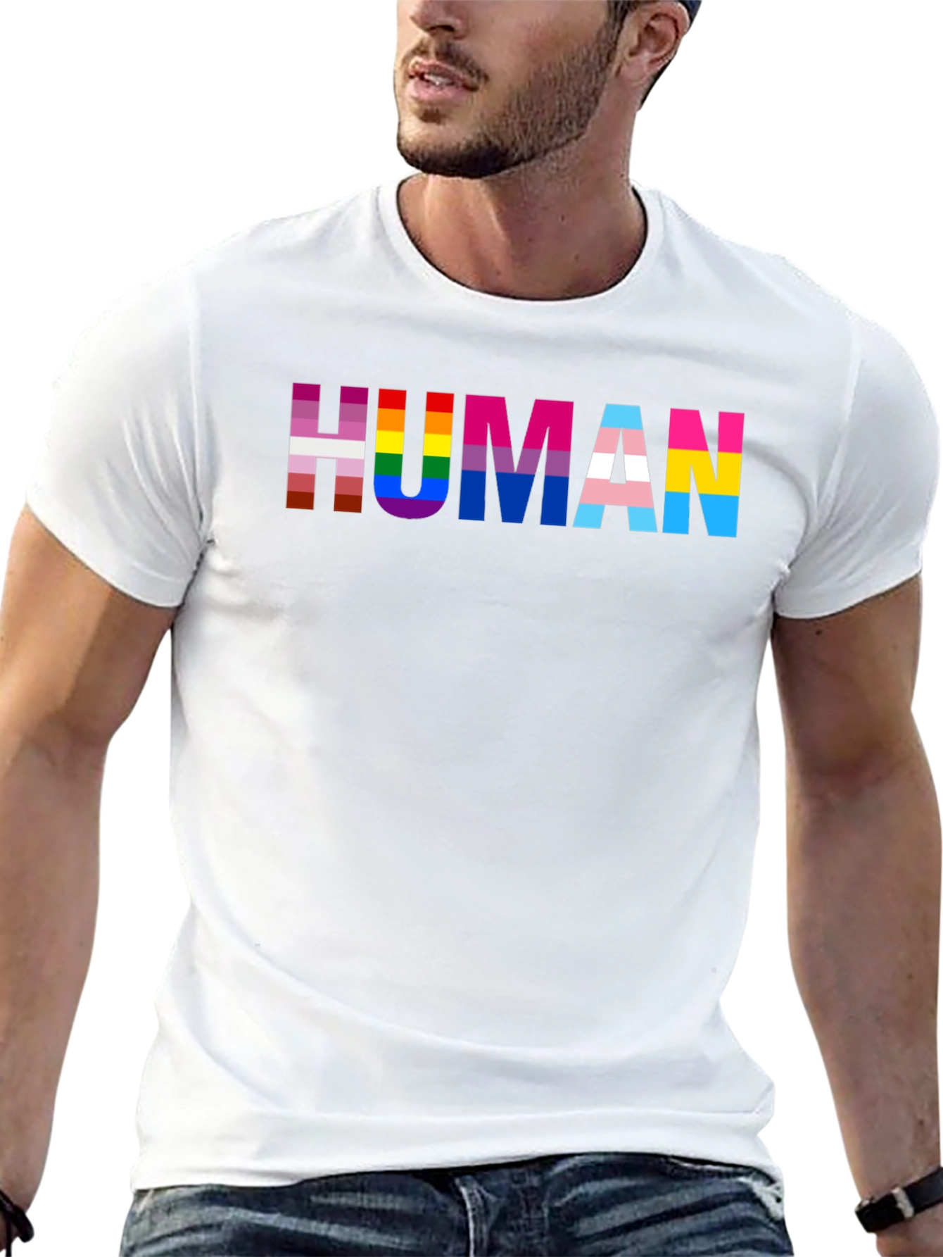 LGBTQ+ Pride HUMAN Graphic T-Shirt