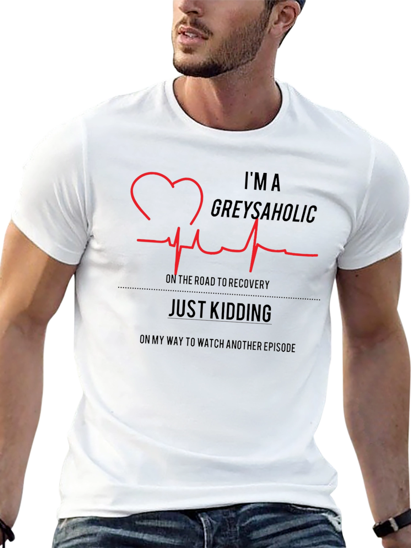 Greys Anatomy Fan T-Shirt - Greysaholic Heartbeat Tee