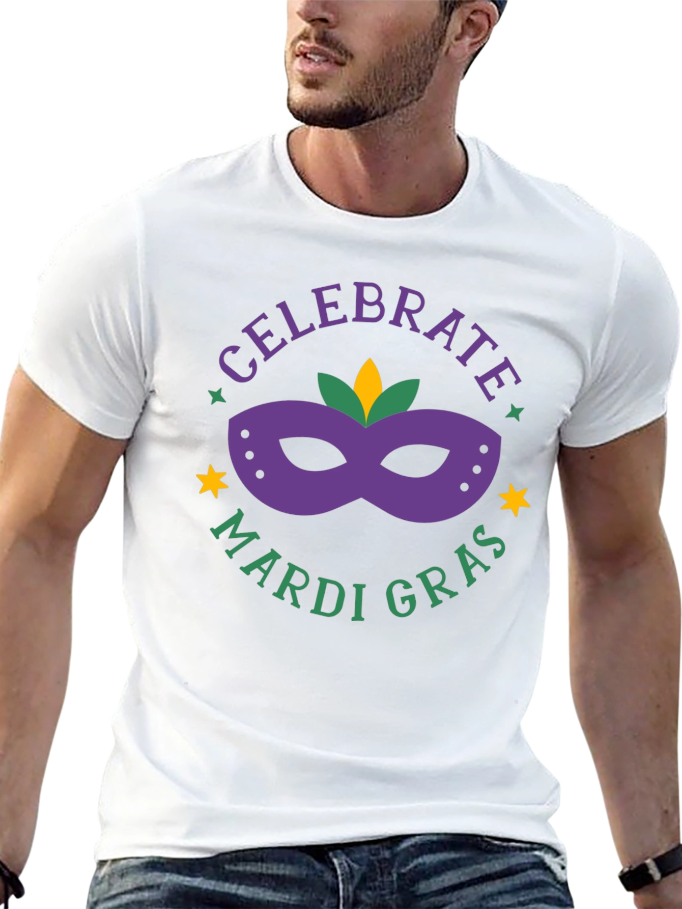 Celebrate Mardi Gras Graphic T-Shirt