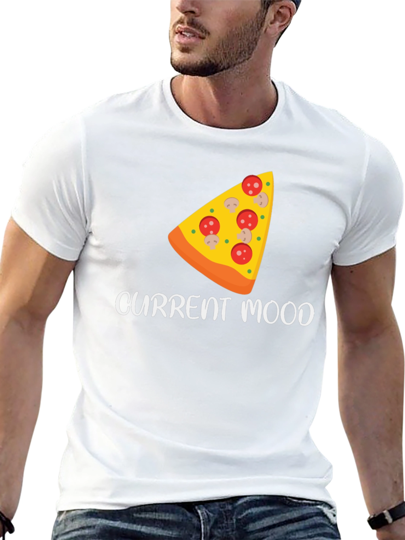 Pizza Mood Graphic Tee - Unisex Casual T-Shirt