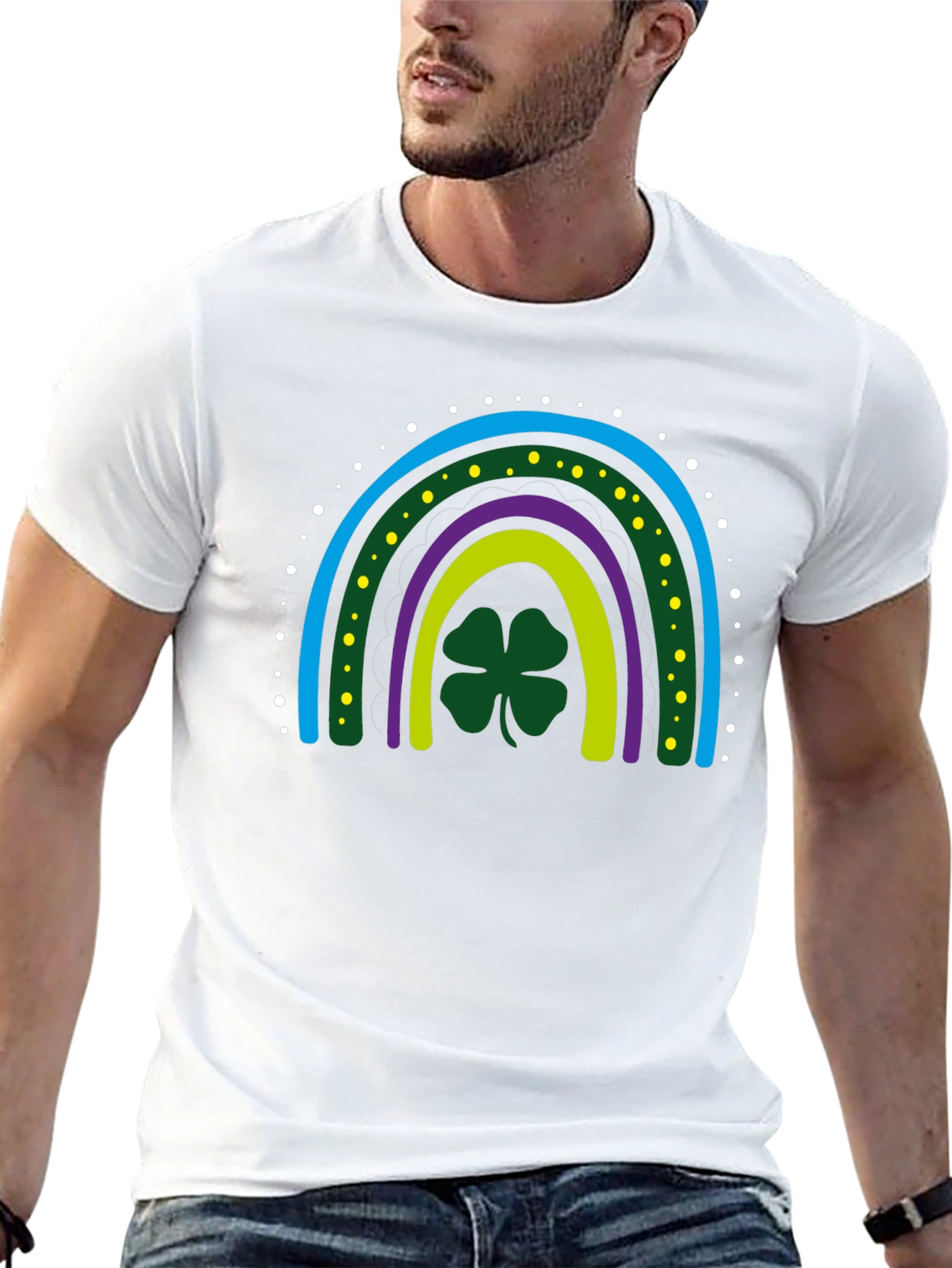 St. Patricks Day Rainbow Clover T-Shirt