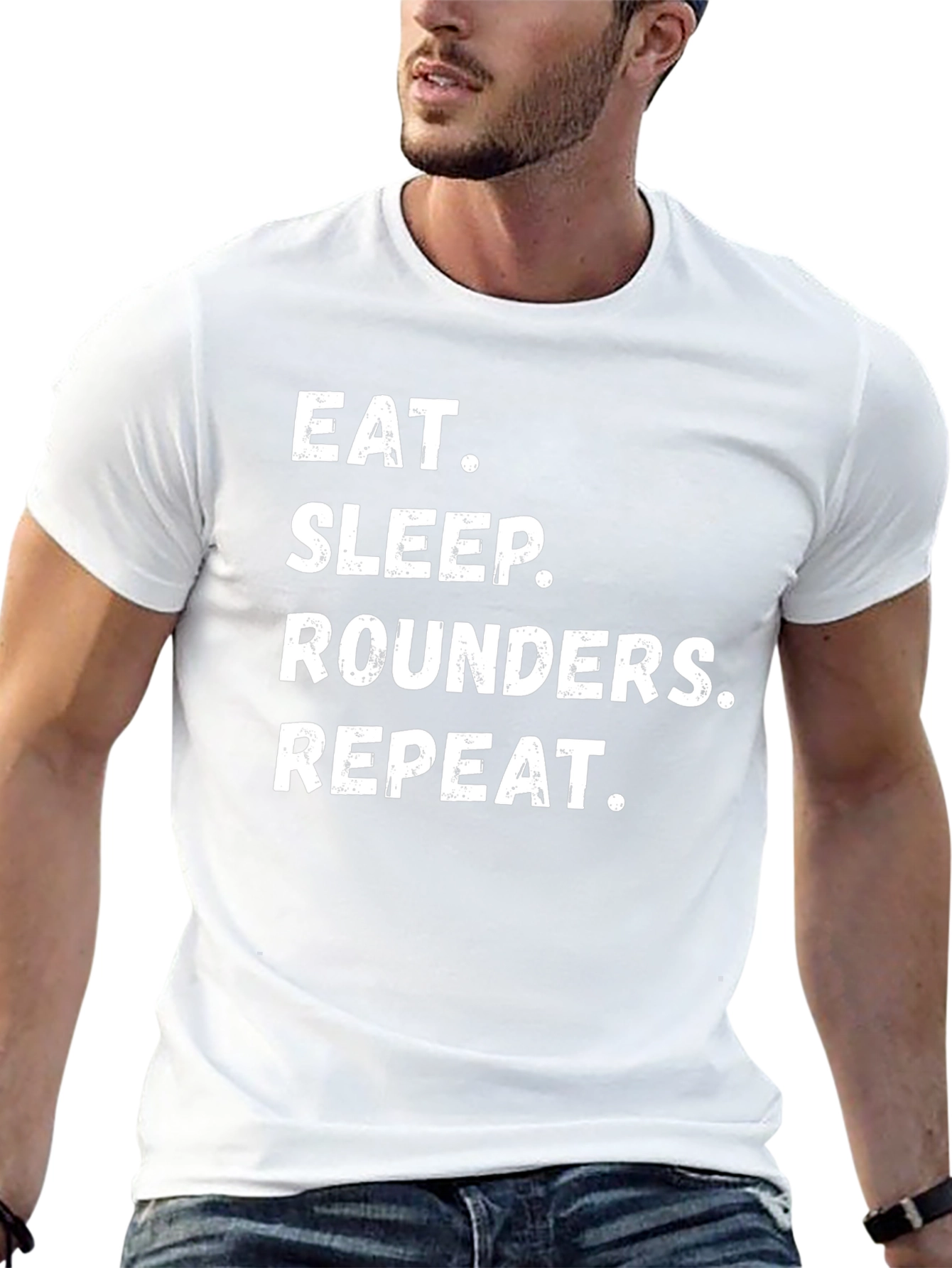 Eat Sleep Rounders Repeat Black T-Shirt
