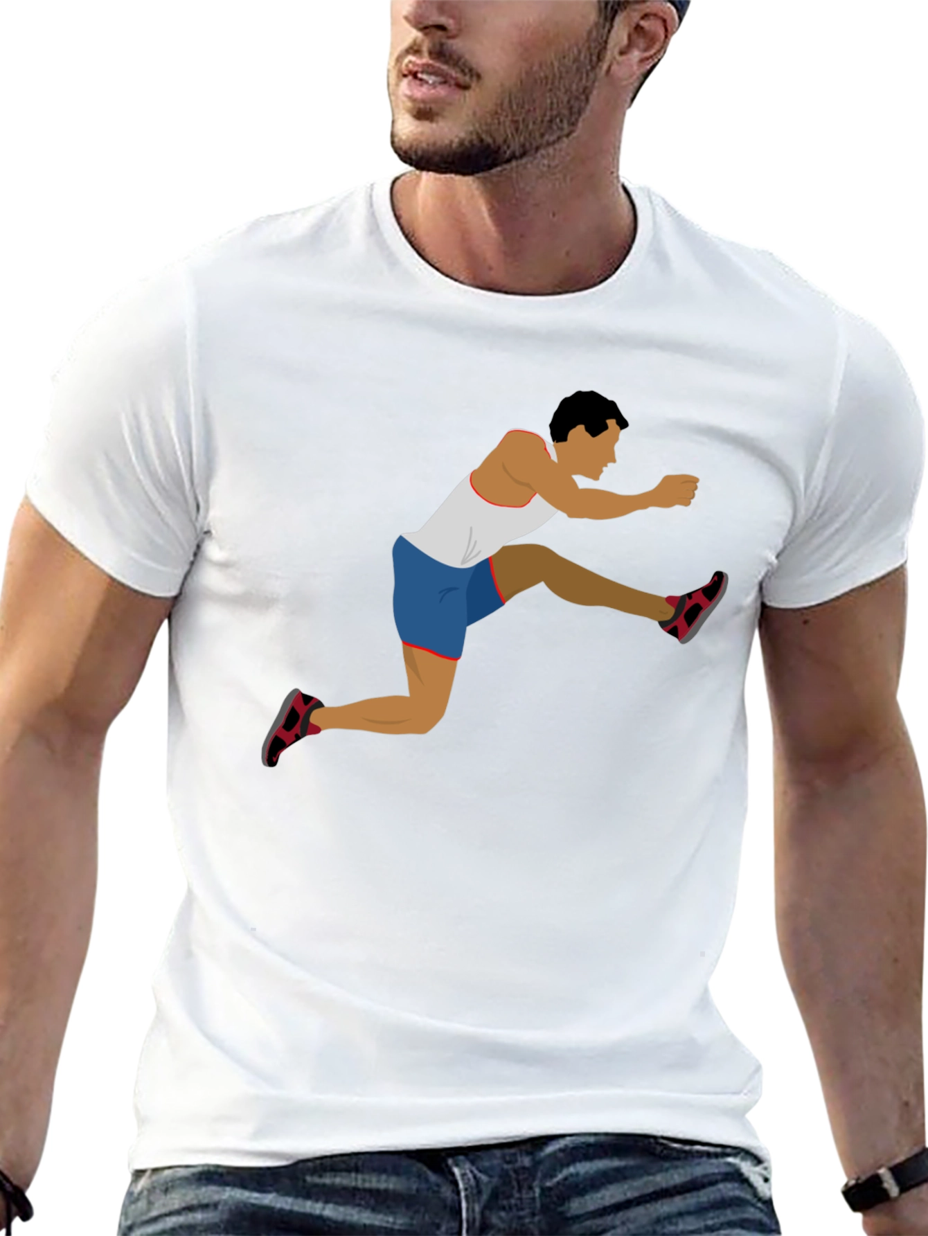 Graphic Tee - Hurdler Design Black