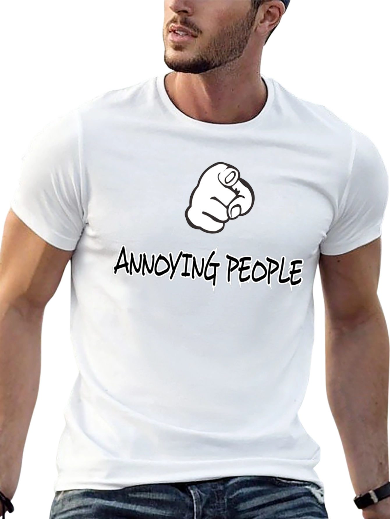 Annoying People Pointing Finger Graphic T-Shirt
