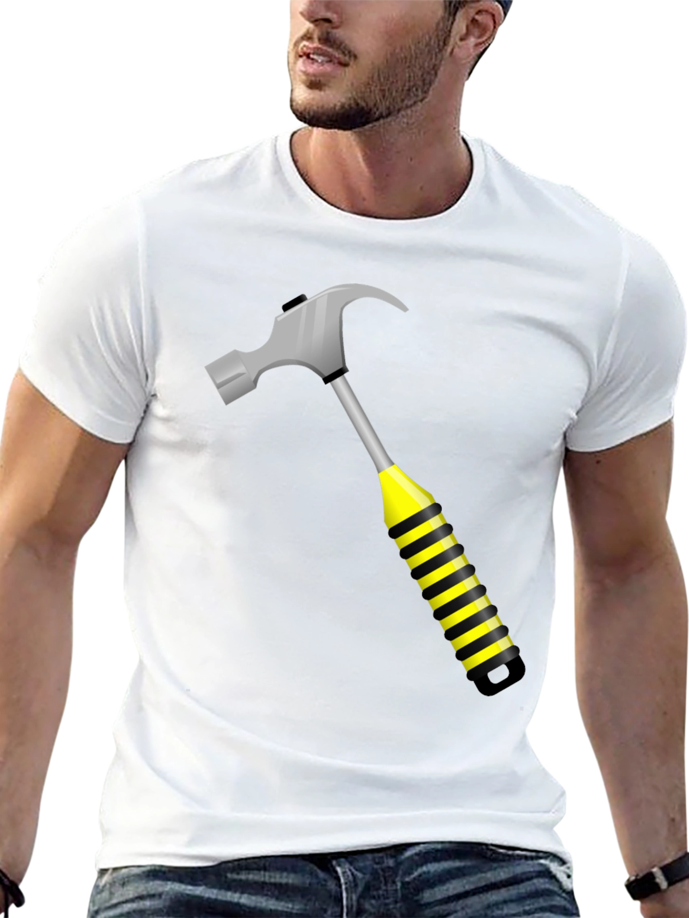 Hammer Time Graphic Tee - Black Crew Neck